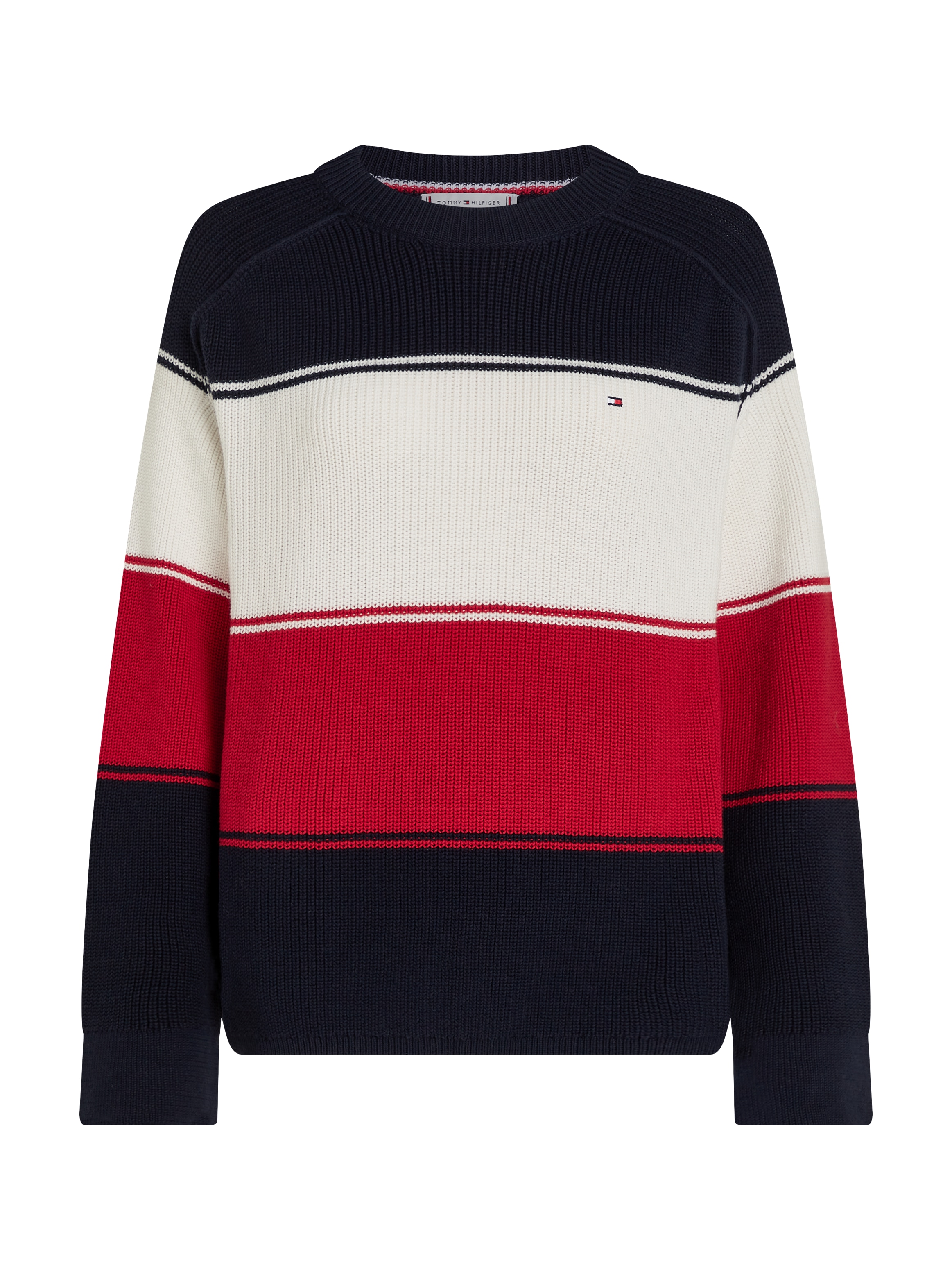 Tommy Hilfiger Rundhalspullover, mit Logostickerei