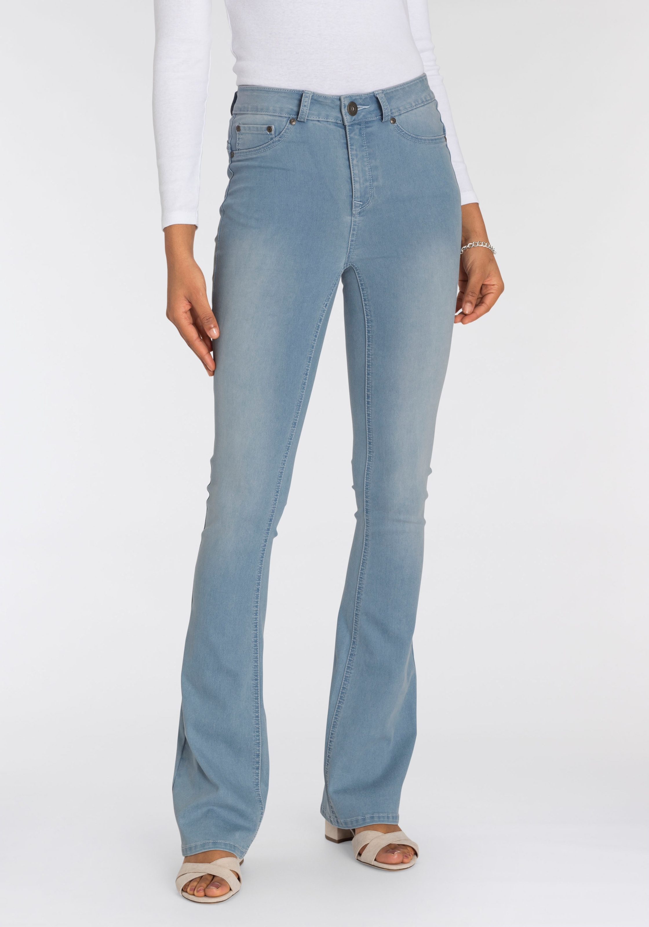 Arizona Bootcut-Jeans »Ultra Stretch«, High bei online mit Jelmoli-Versand Schweiz shoppen Waist Shapingnähten