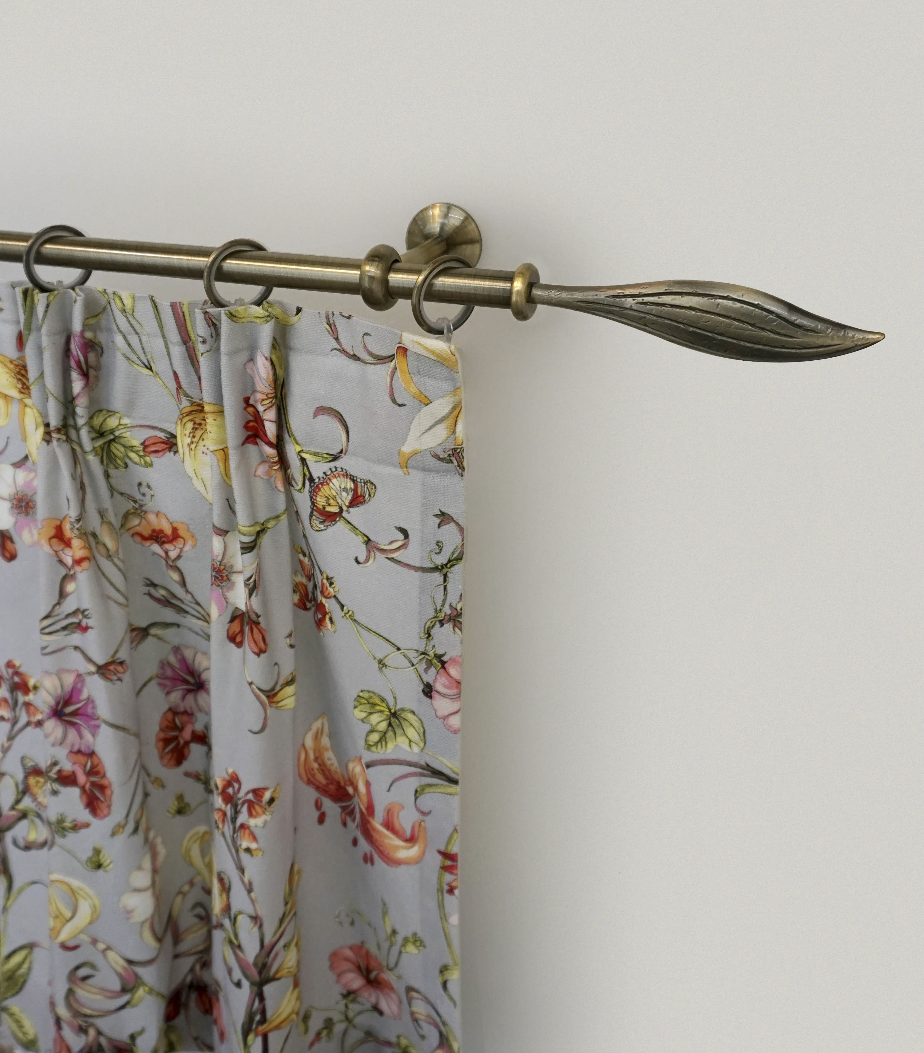 GARESA Gardinenstange "ESPERANCA" Ø 16 mm 1 läufig-läufig Wunschmasslänge rustikale Vorhanggarnitur, verlängerbar, Eisen, mit Ringe