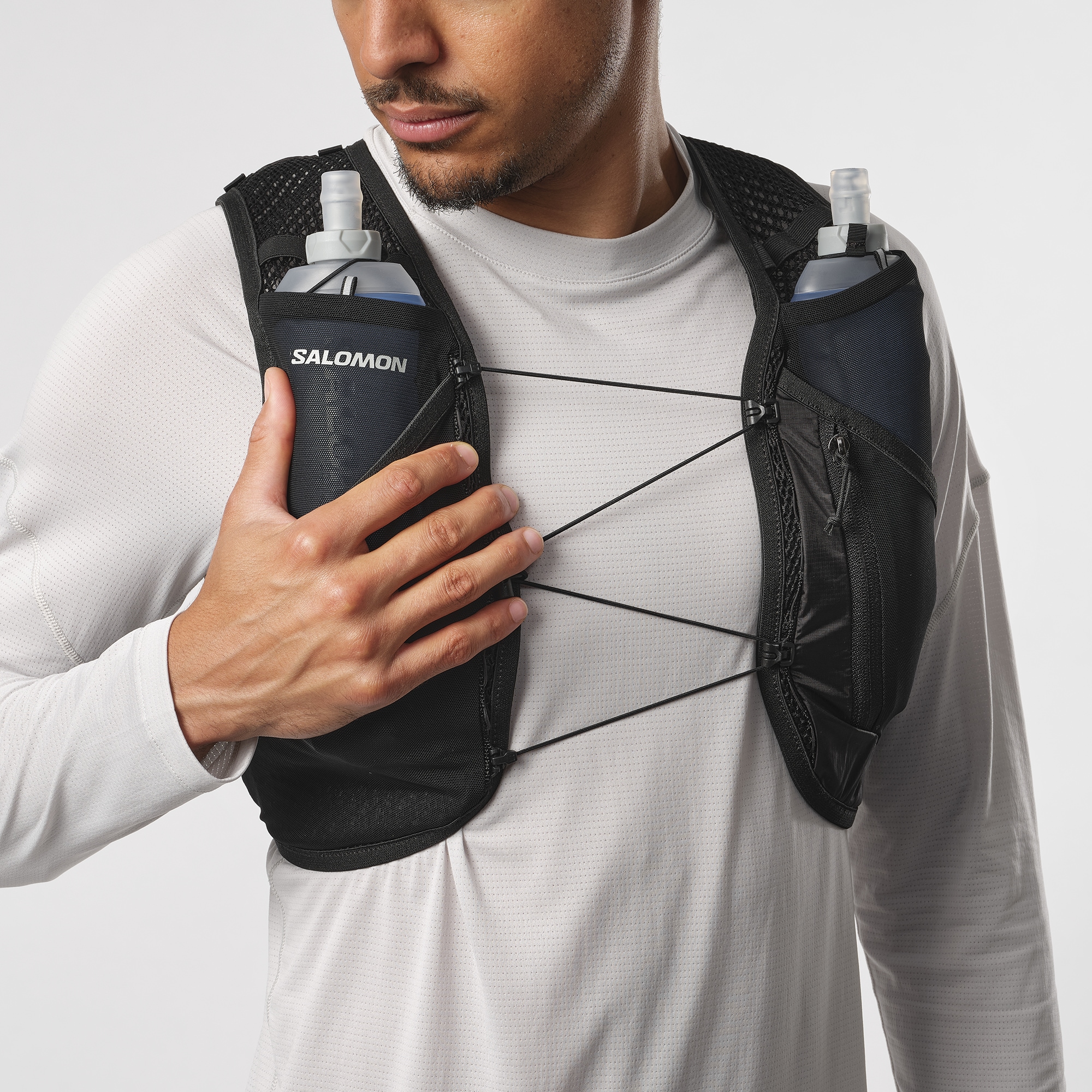 Salomon Trinkrucksack »ACTIVE SKIN 4«, Rucksack / Laufweste inkl. Soft-Flask