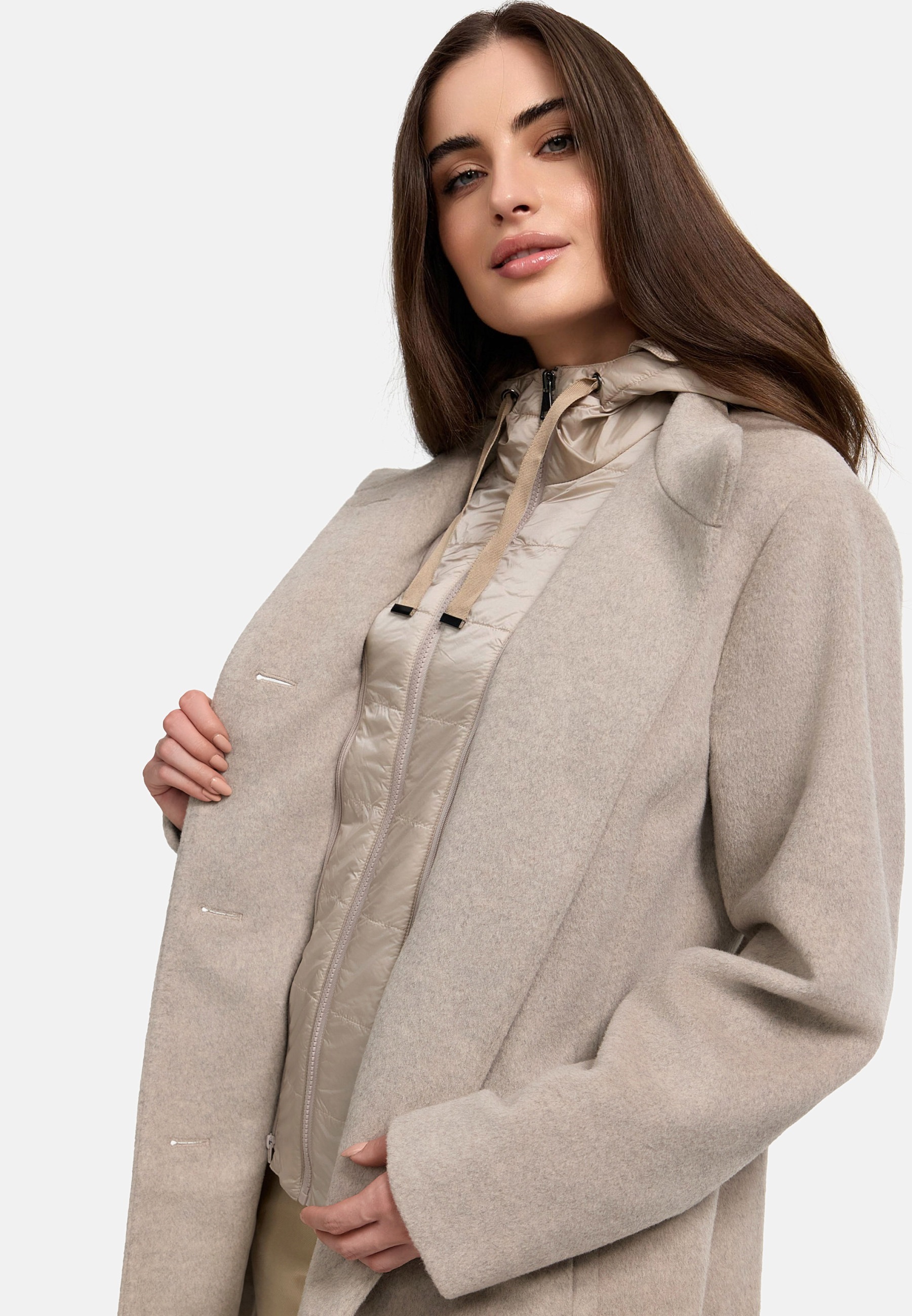 MANISA Wolljacke, mit Kapuze, mit Kapuze