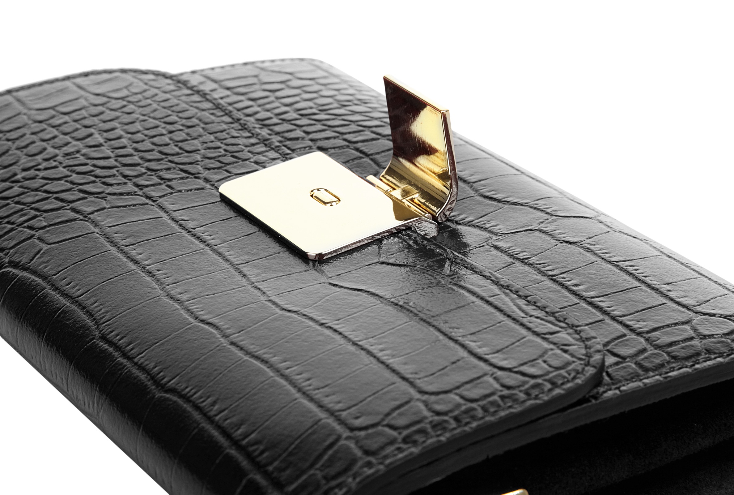Cluty Abendtasche, echt Leder, Made in Italy