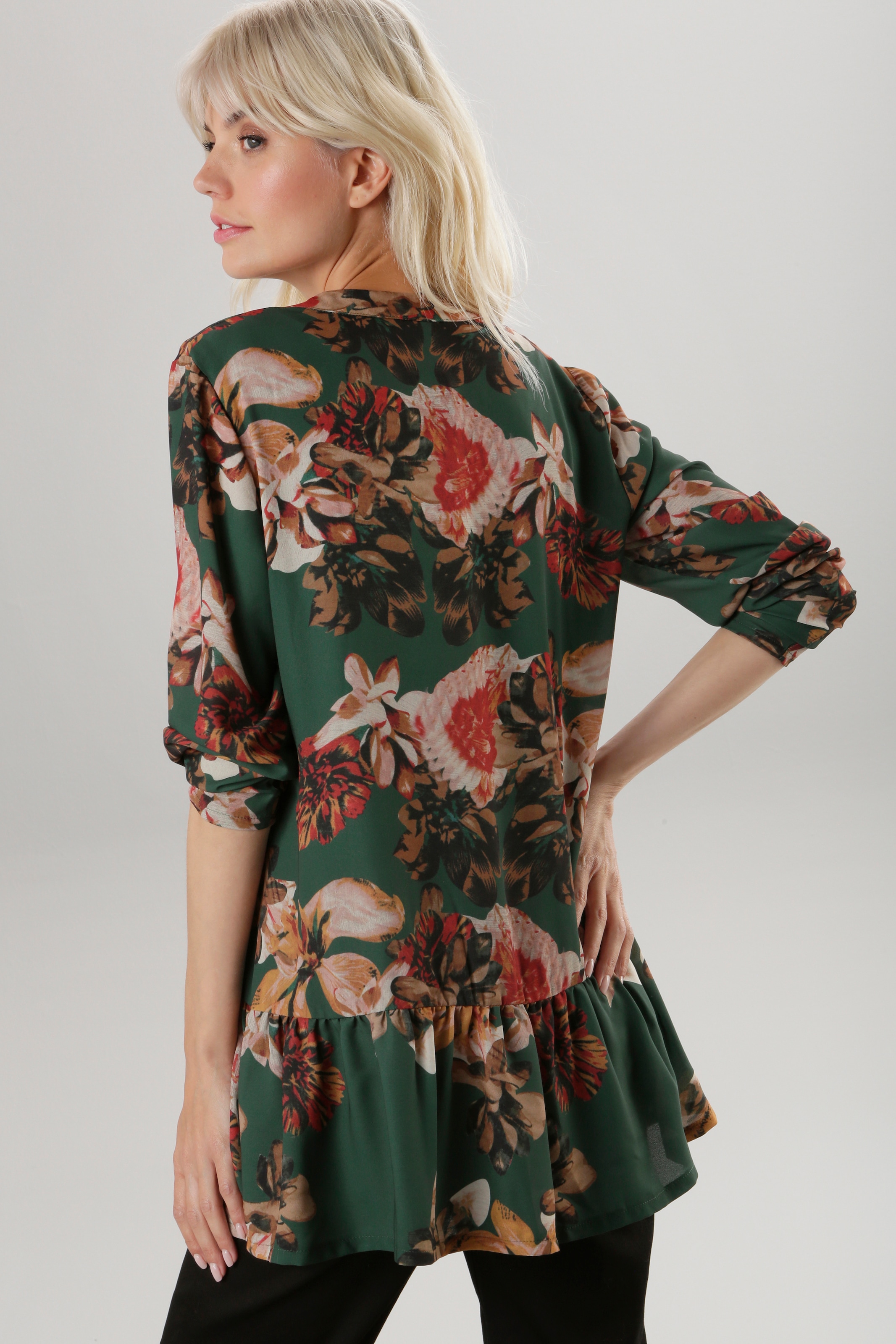 Aniston SELECTED Tunika, mit Volant und Jelmoli-Versand online Blumendruck bei Schweiz bestellen