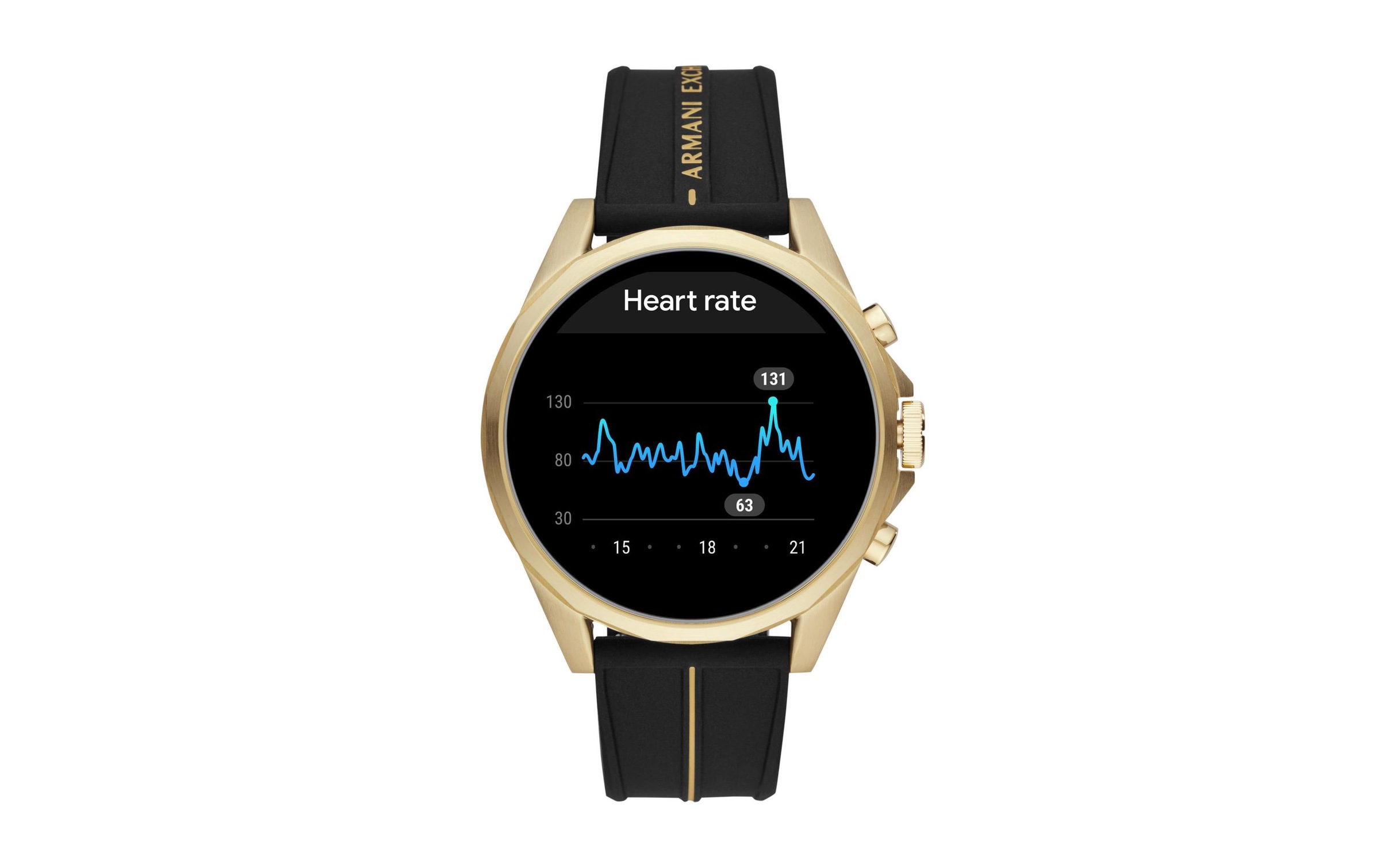 ARMANI EXCHANGE Smartwatch »Exchange Connected AXT2005 Schwarz/Gelb/Rot«, Wear OS by Google,)