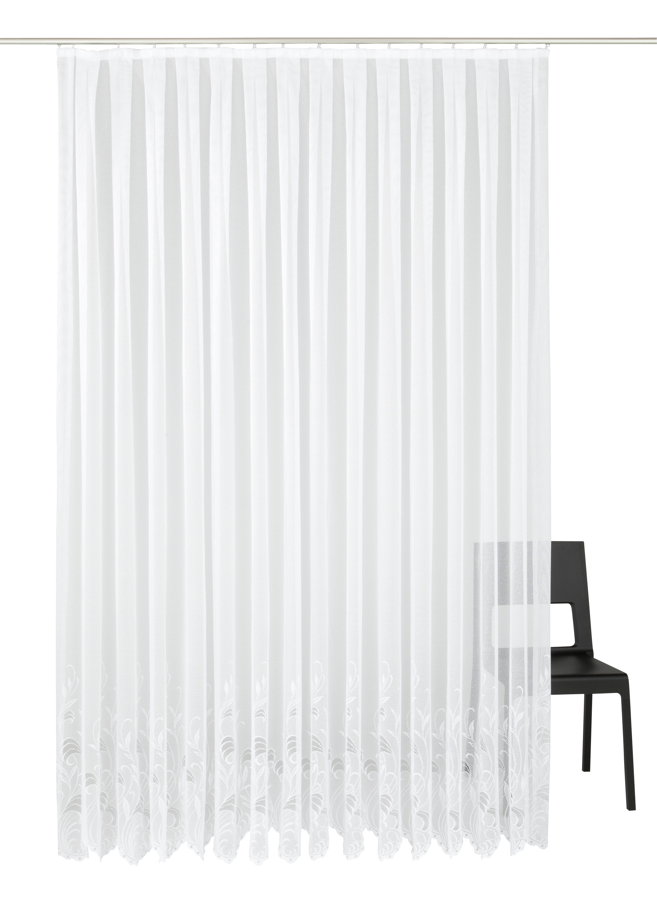 Weckbrodt Gardine "Jacqu" Kräuselband 1 Stk. tlg. feste Falten, Jacquard, halbtransparent, Bordüre, nach Mass, Store