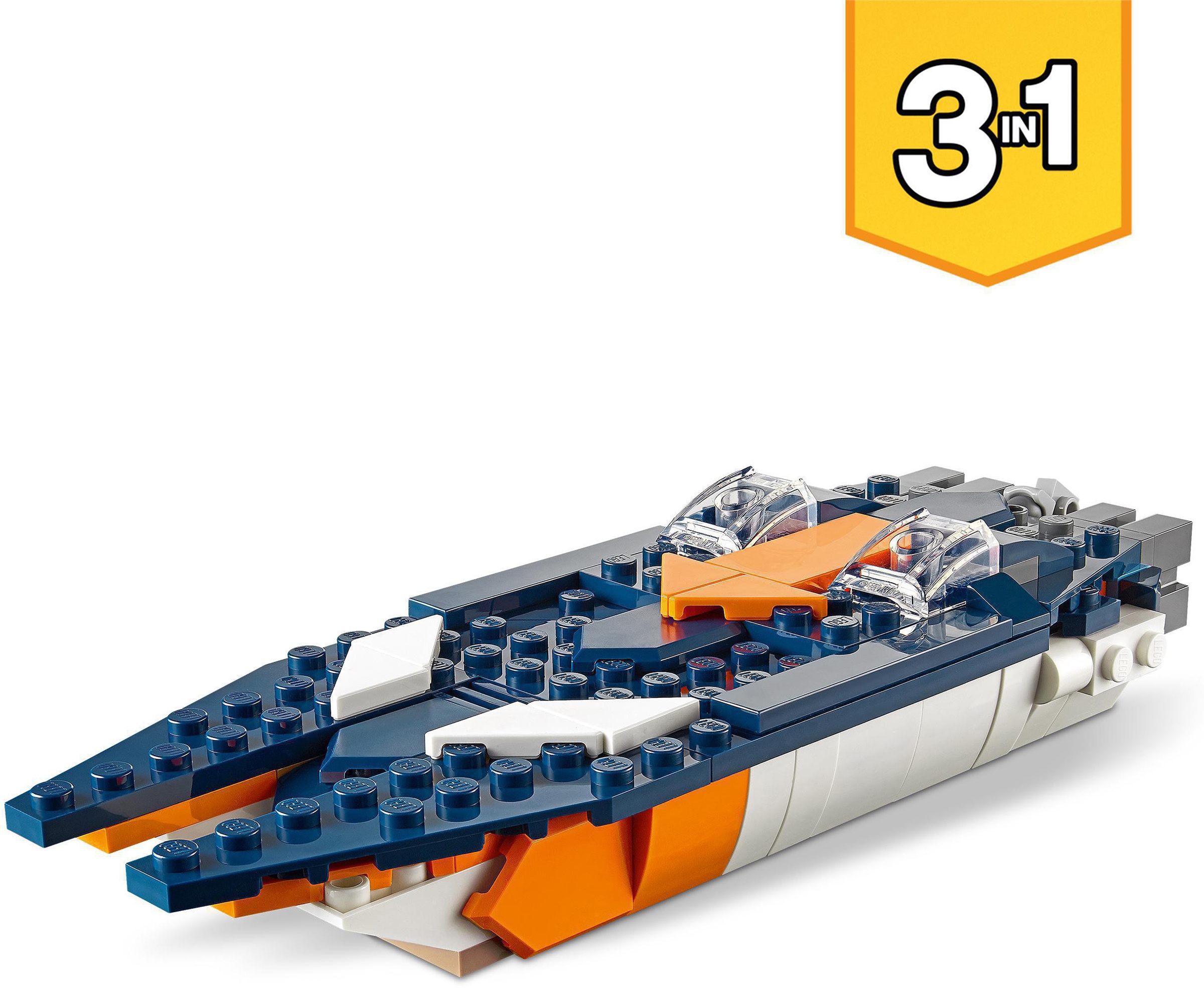 LEGO® Konstruktionsspielsteine »Überschalljet (31126), LEGO® Creator 3in1«, (215 St.), Made in Europe