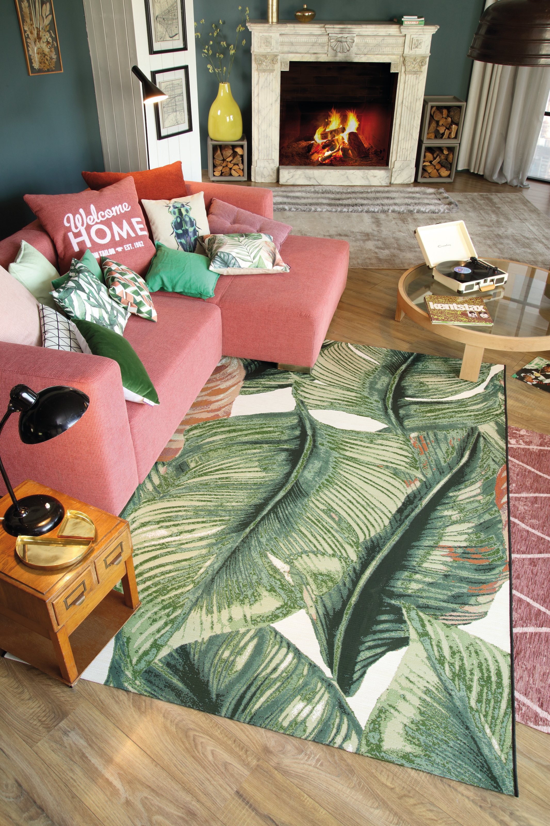 | Outdoor Teppich TOM Wohnzimmer TAILOR geeignet, In- online kaufen und Leaf«, HOME Jelmoli-Versand Flachgewebe, »Garden rechteckig,