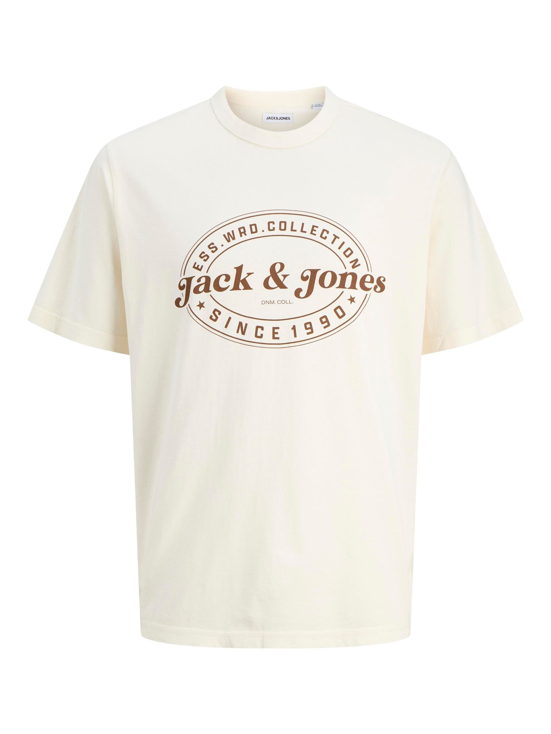 Jack & Jones Rundhalsshirt »JJEDOVER PRINT TEE SS CREW NECK«
