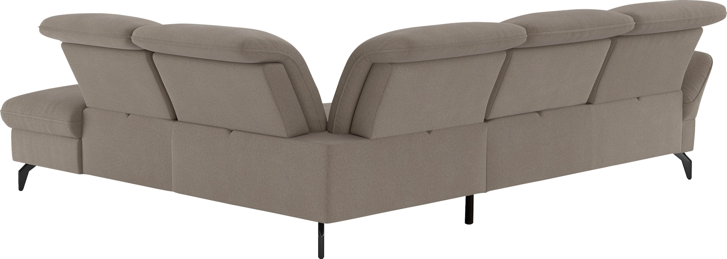 sit&more Ecksofa »Leandro L-Form«, Wahlweise mit Bett-, Kopfteil - und Armlehnfunktion, sowie Stauraum