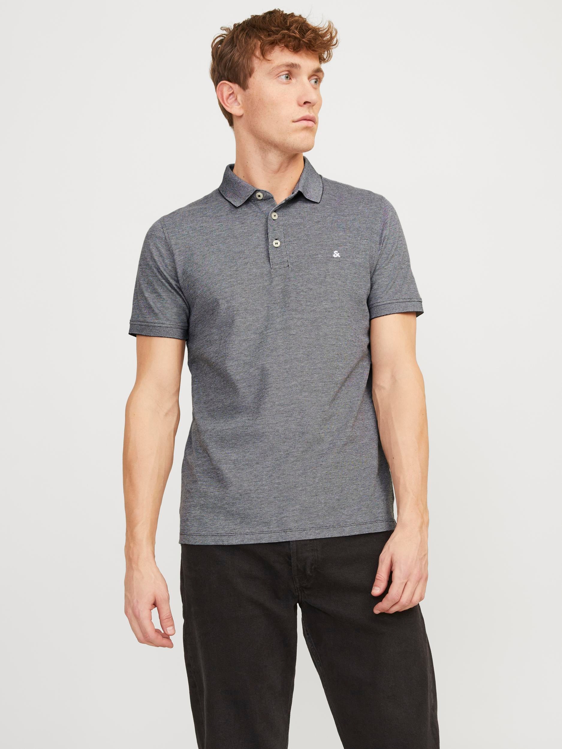 Jack & Jones Poloshirt »JJEPAULOS POLO SS NOOS« mit Logo Stickerei