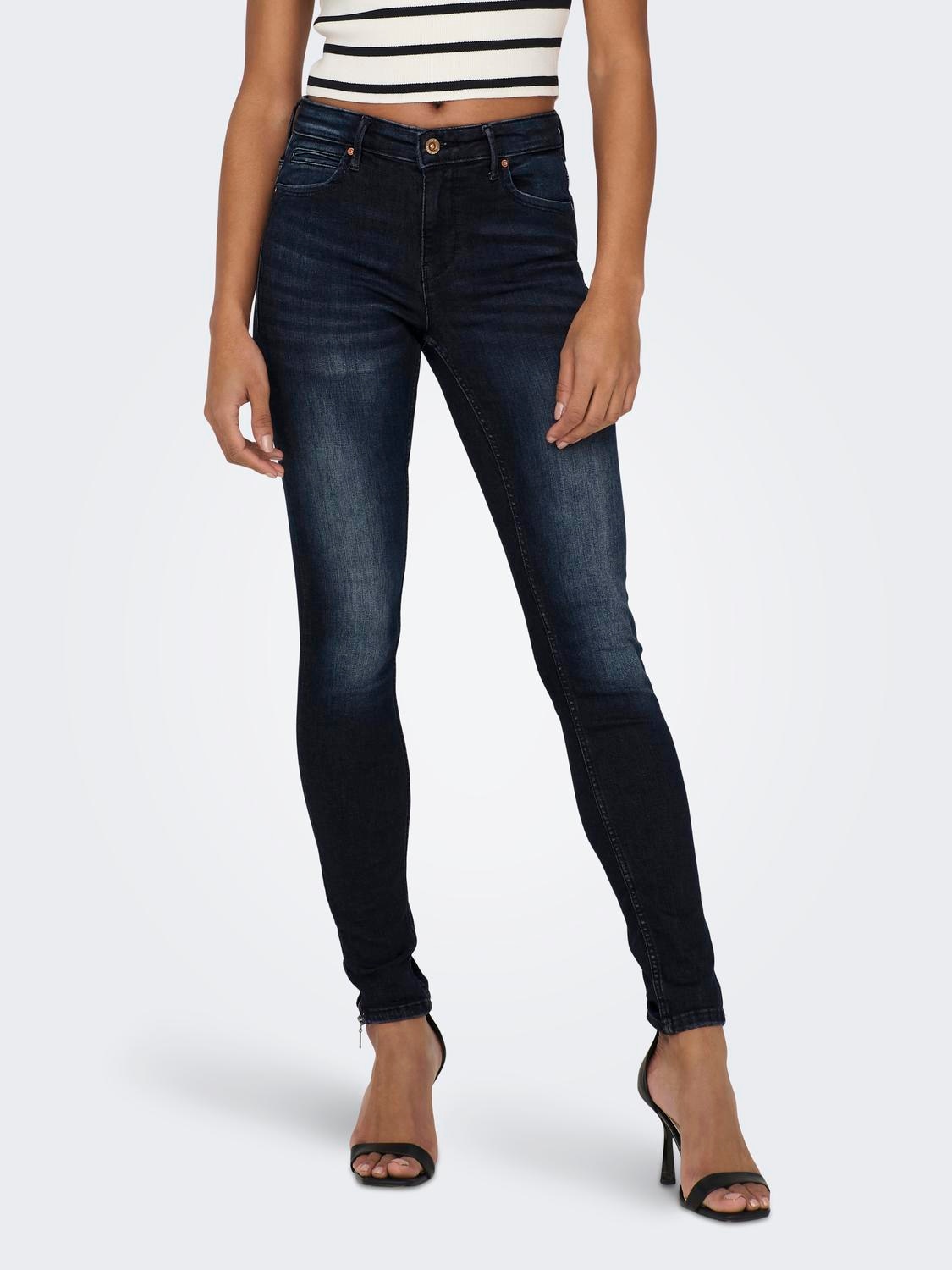 ONLY Skinny-fit-Jeans »ONLKENDELL LIFE REG SK ANKLE«, mit Zipper am Saum
