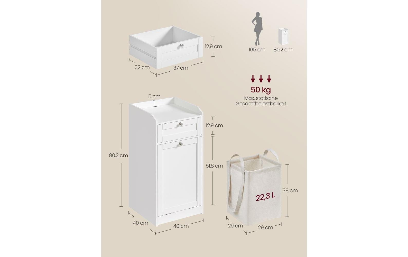 VASAGLE Badregal »40 x 80.2 cm«