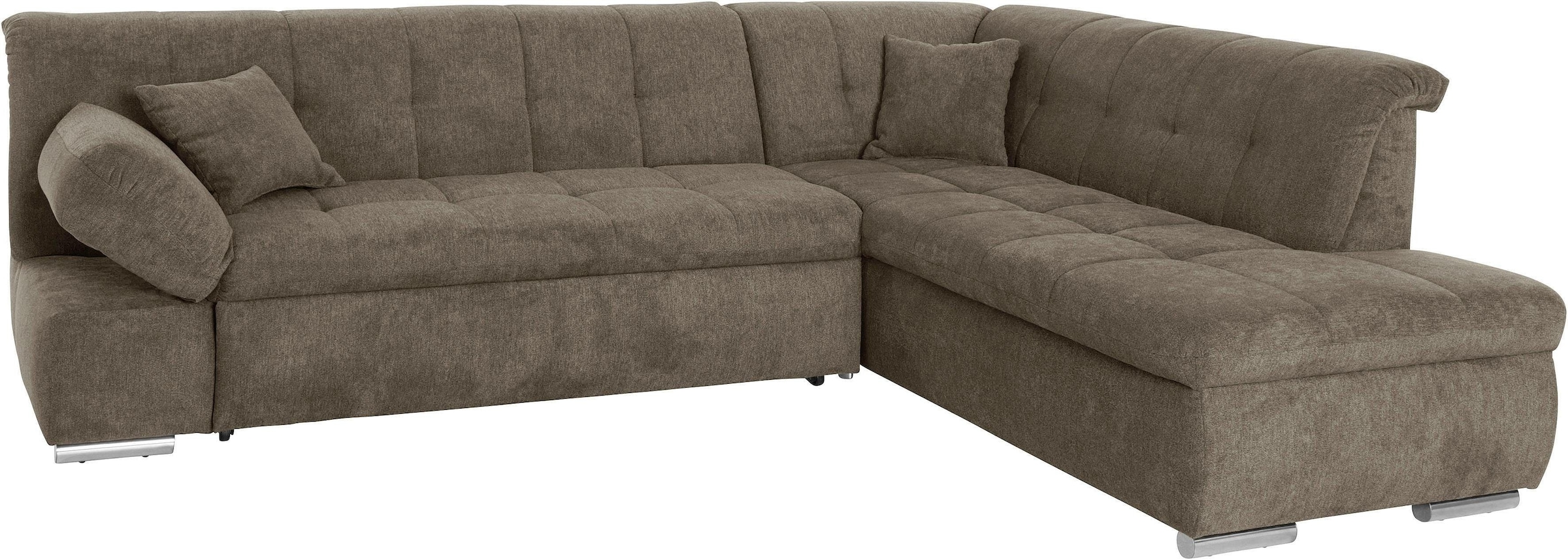DOMO collection Ecksofa »Mona L-Form«, wahlweise mit Bett- und Armlehnfunktion