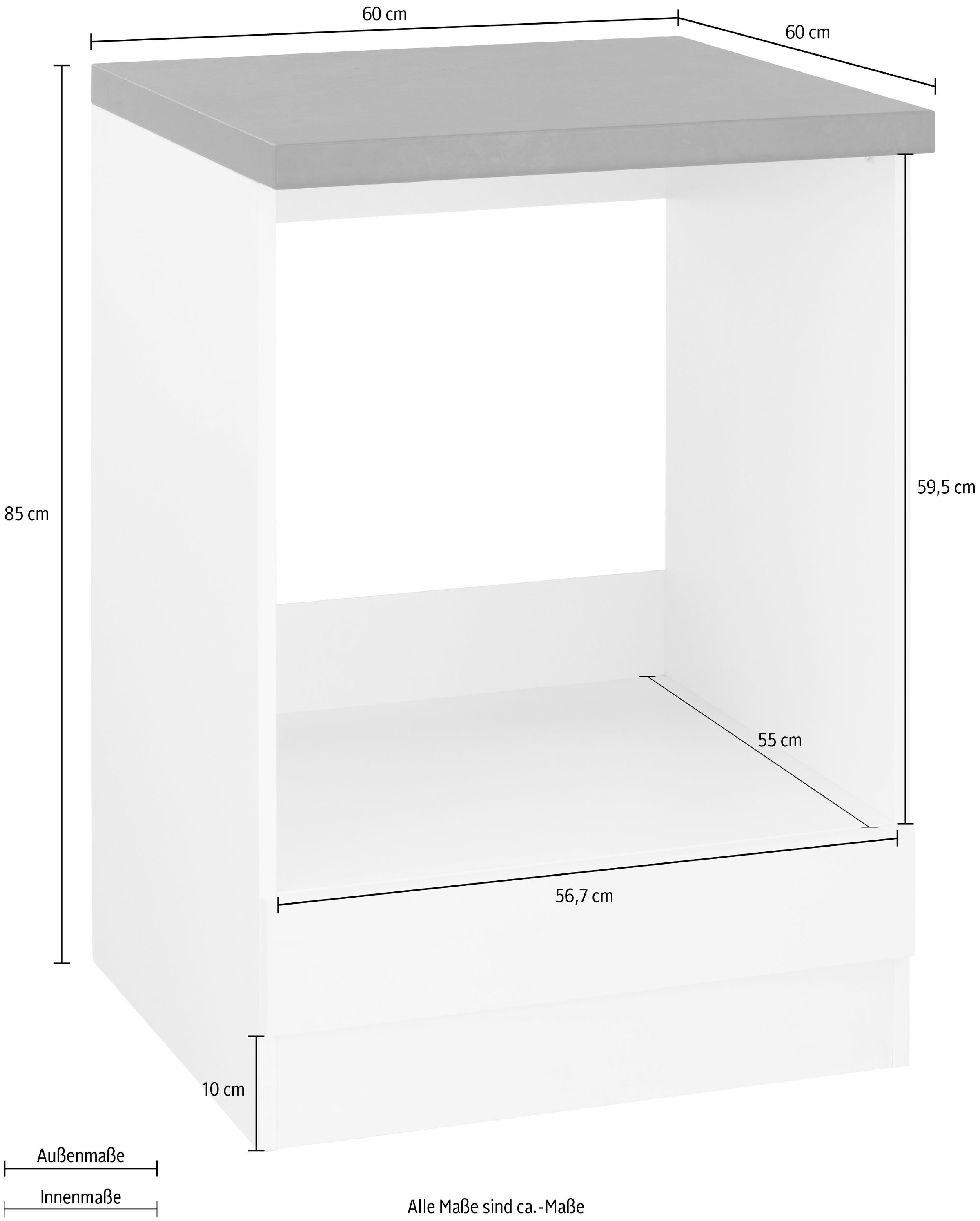 wiho Küchen Herdumbauschrank »Unna«, 60 cm breit