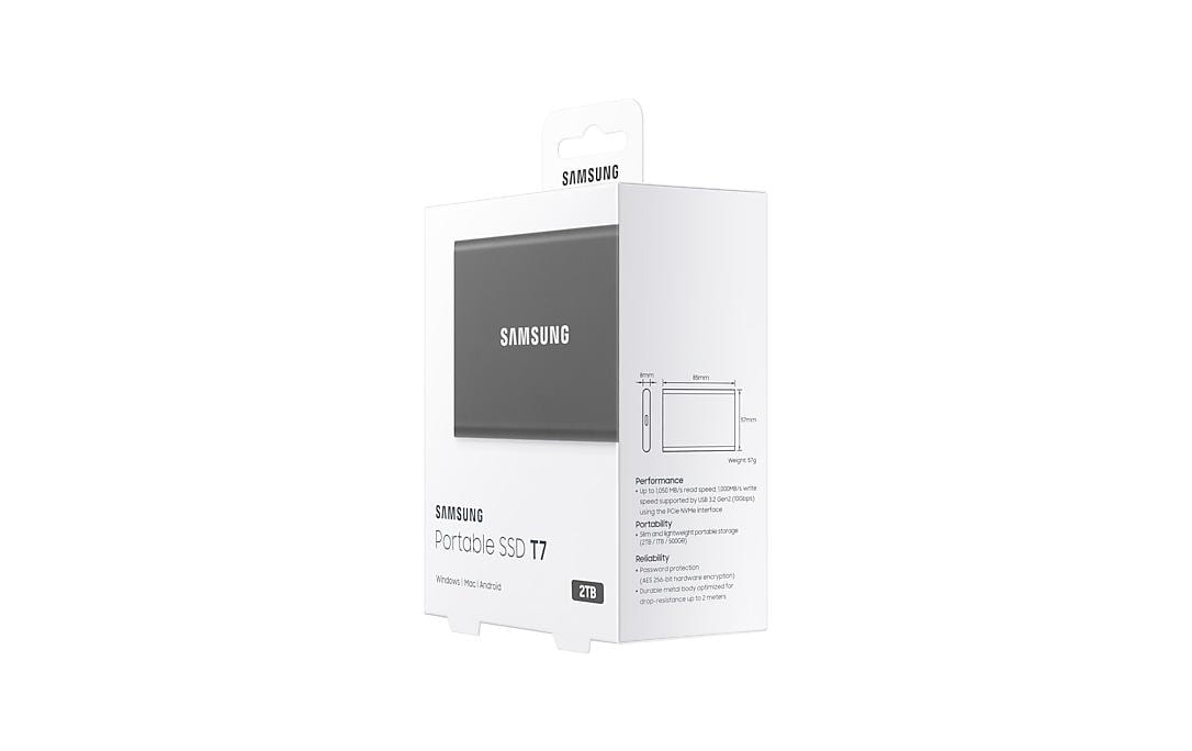 Samsung externe SSD »Port. SSD T7 2TB Titan Grey«