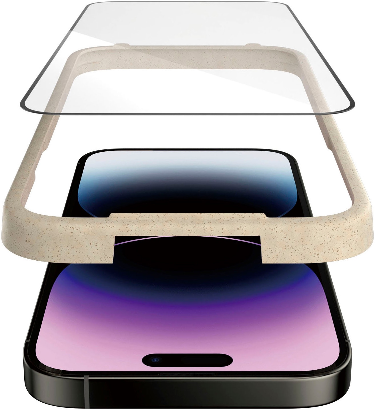 PanzerGlass Displayschutzglas »Displayschutz Apple iPhone 14 Pro Max«, (1 St., Displayschutz mit Installationshilfe EasyAligner), Kratz-& Stossfest, Antibakteriell, Berührungsempfindlich