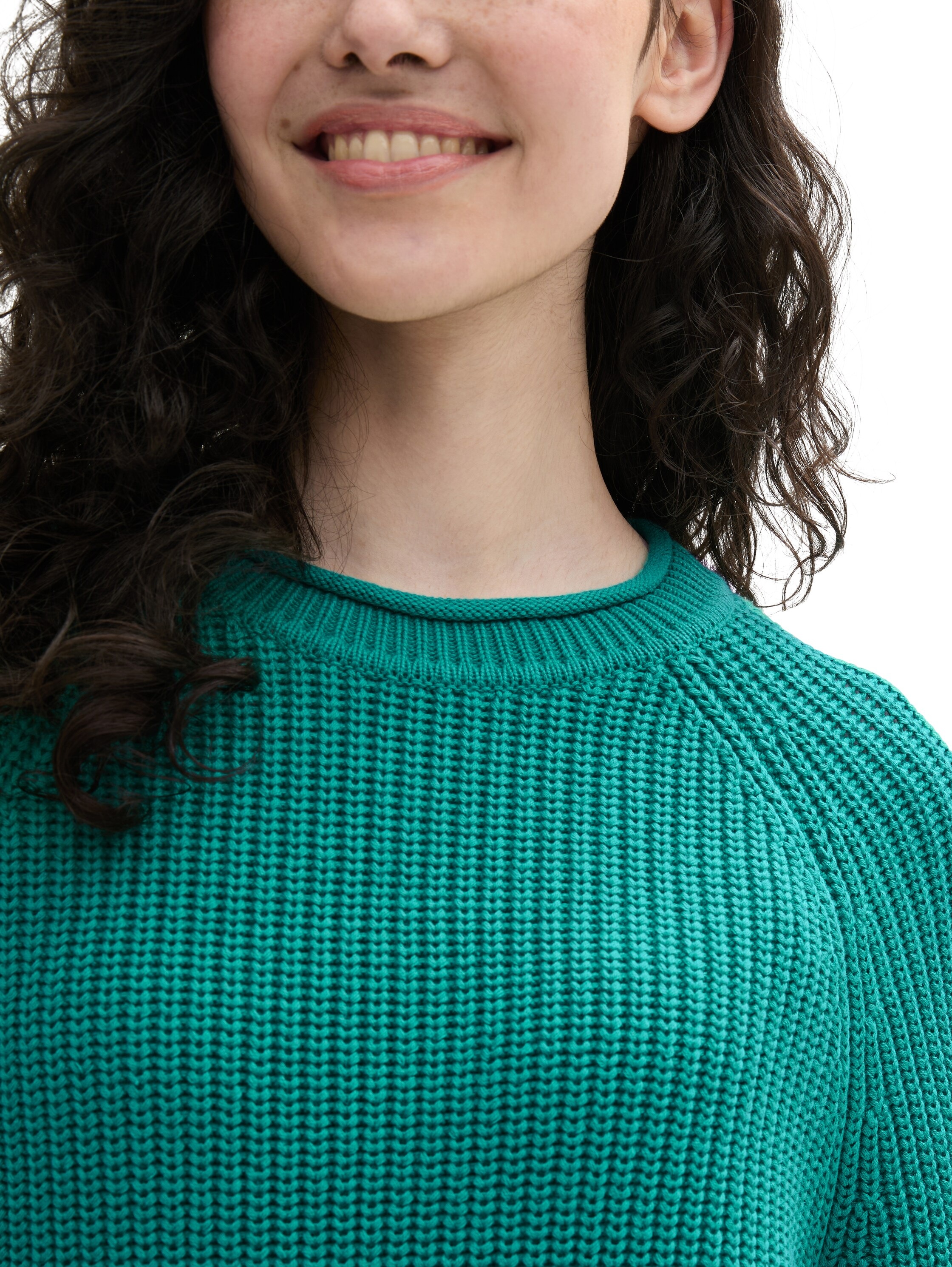TOM TAILOR Denim Strickpullover, mit Strick-Struktur