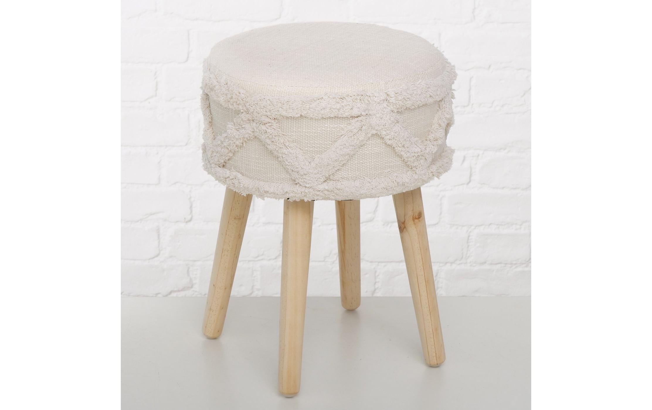 BOLTZE Hocker »Dali MDF/Kiefer, Natur/Cremeweiss«