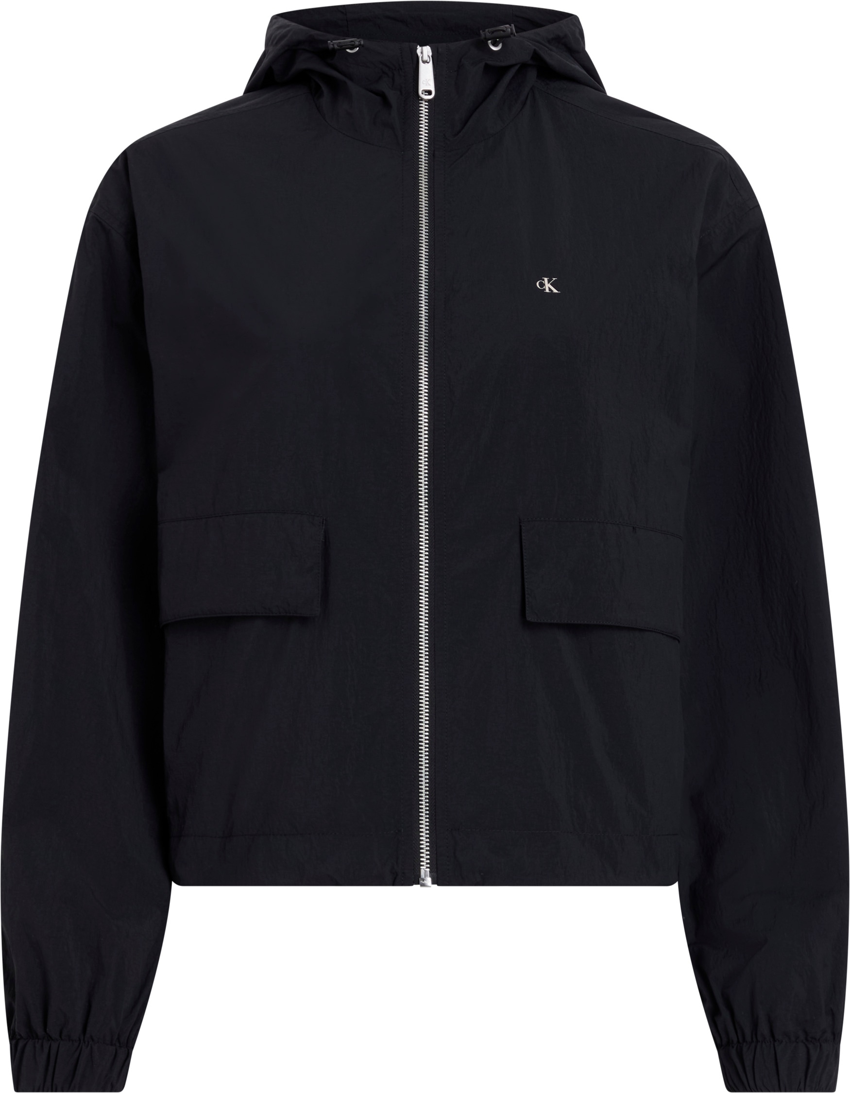 Calvin Klein Jeans Windbreaker »COTTON NYLON WINDBREAKER JACKET«, mit Kapuze, mit Logodruck