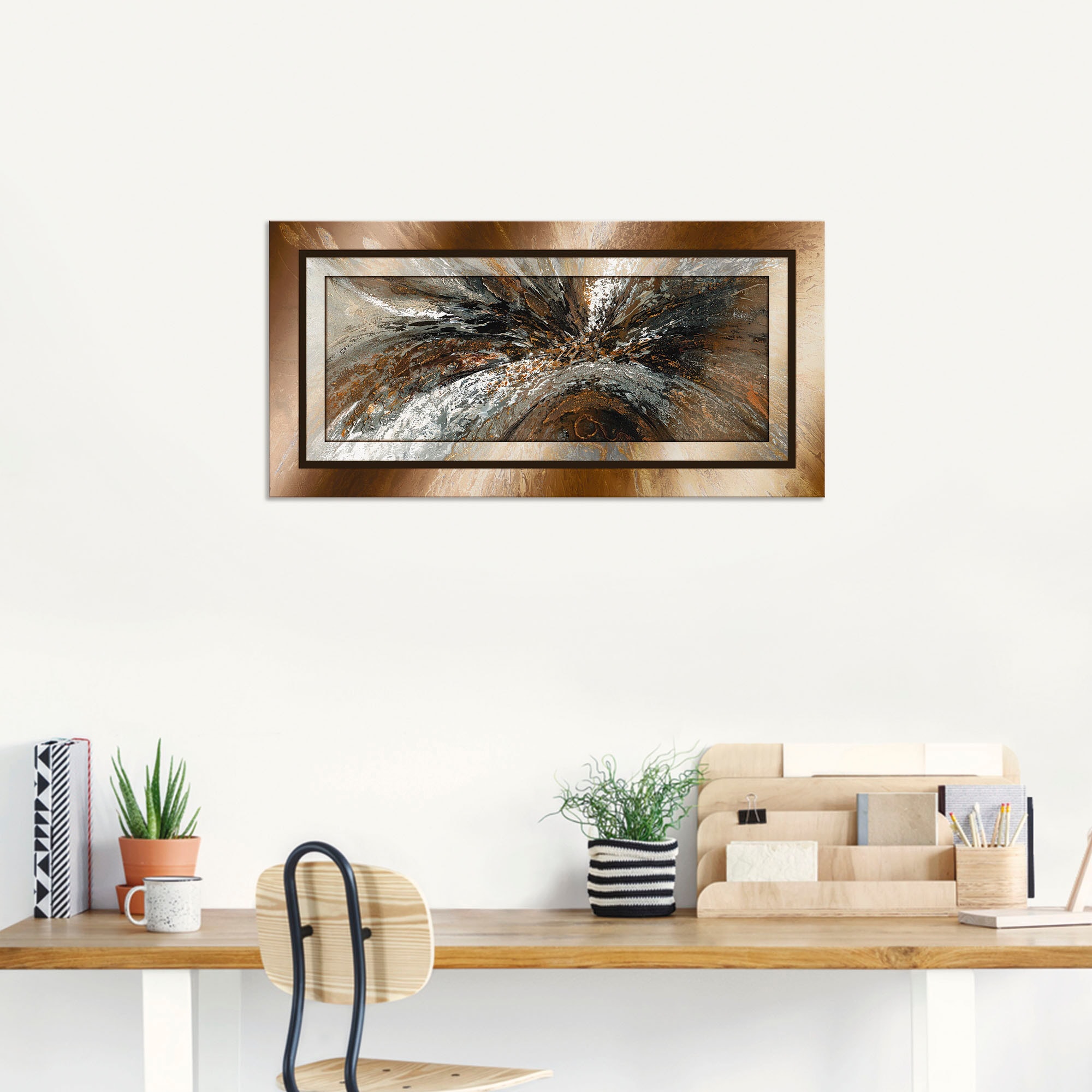 Artland Wandbild »Gold Abstrakt 1«, Gegenstandslos, (1 St.), als Alubild, Outdoorbild, Leinwandbild, Poster in verschied. Grössen