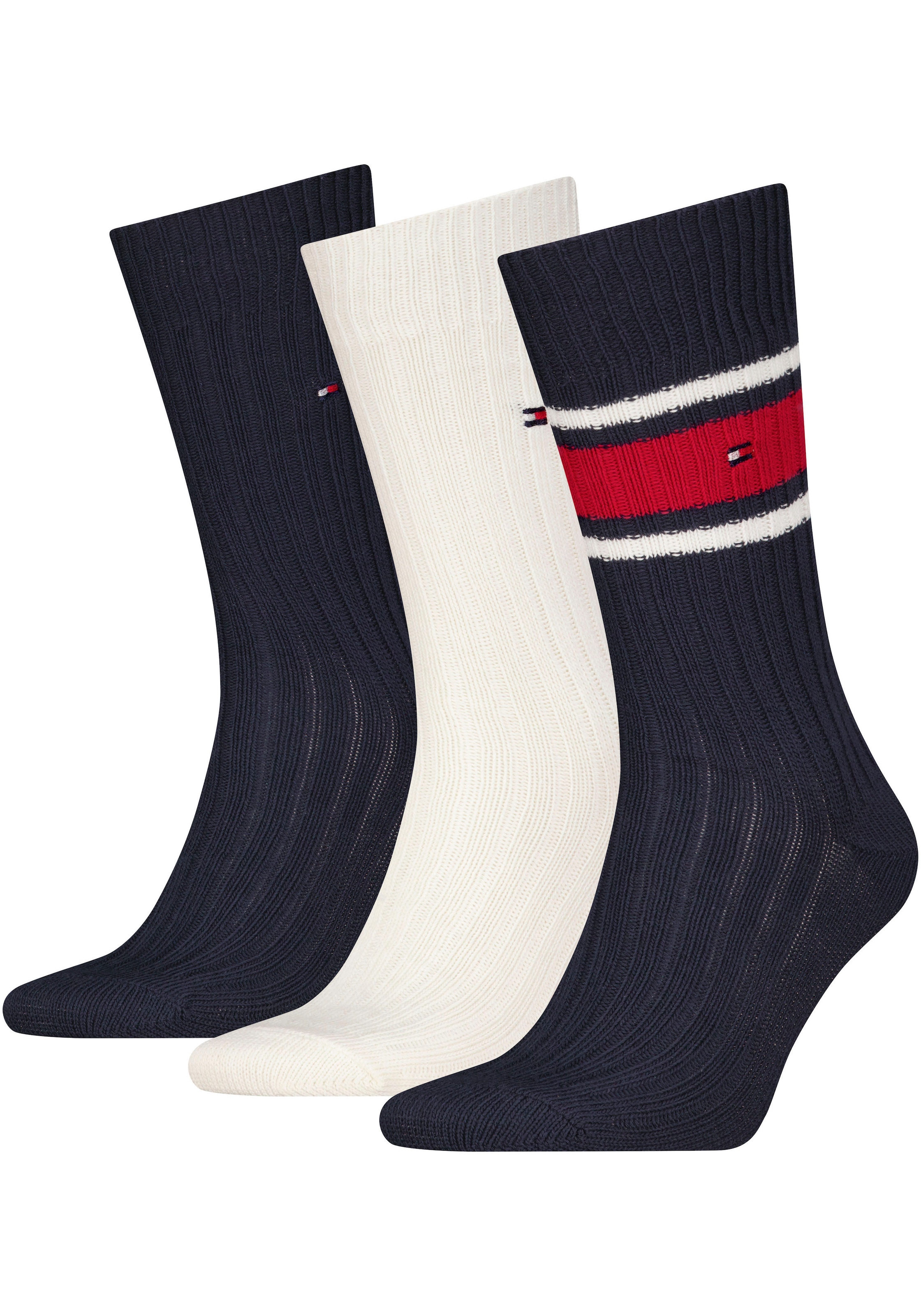 TOMMY HILFIGER Socken, (3 Paar), mit dezentem Logo