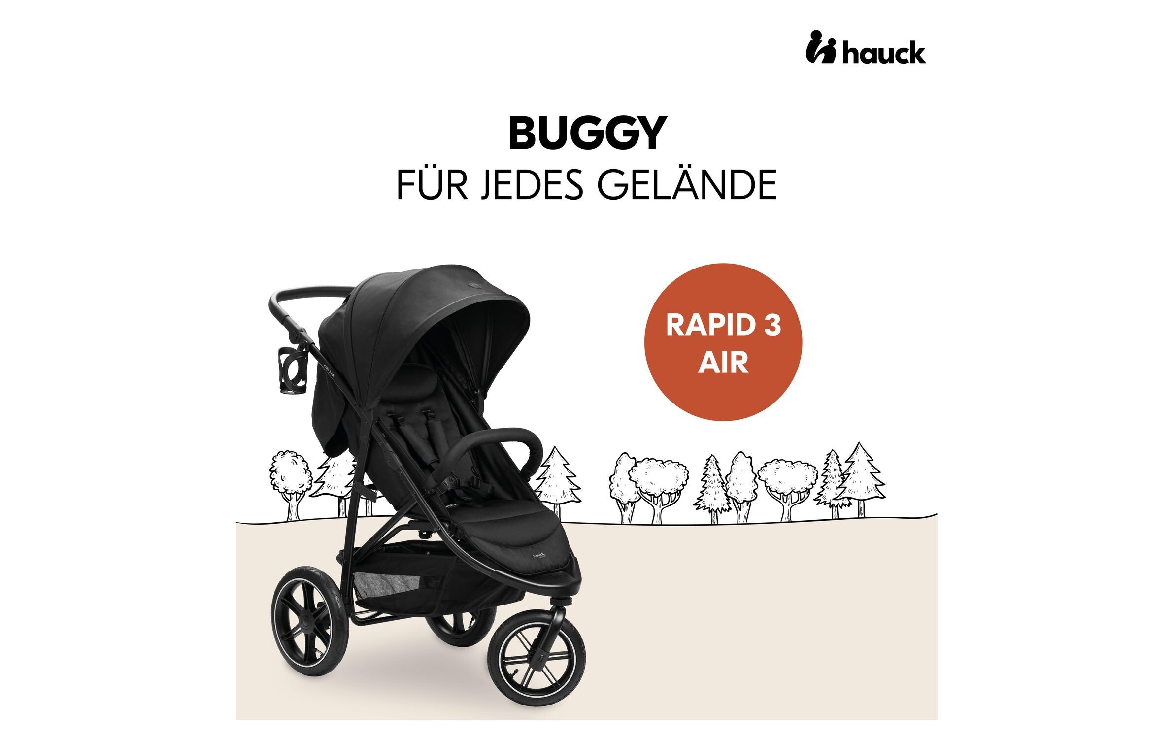 Hauck Kinder-Buggy »Rapid 3 Air Black«, 25 kg