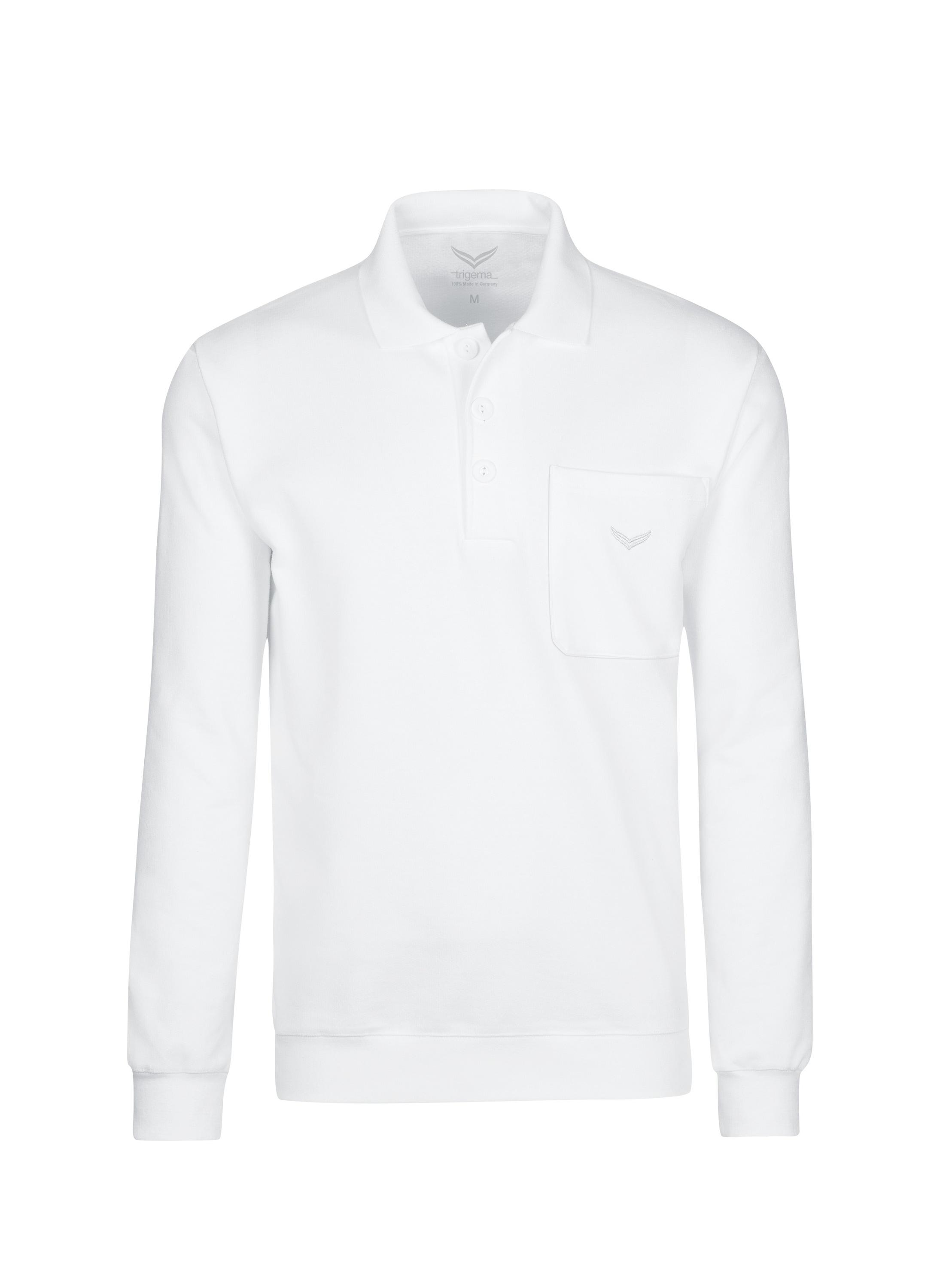 Trigema Sweatshirt »TRIGEMA Langarm Polo aus Sweat-Qualität«