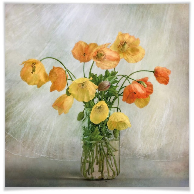 shoppen | online Orange Bilderrahmen ohne (1 »Mohnblumen Poster Poster Gelb«, Wall-Art St.), Jelmoli-Versand Blumen,