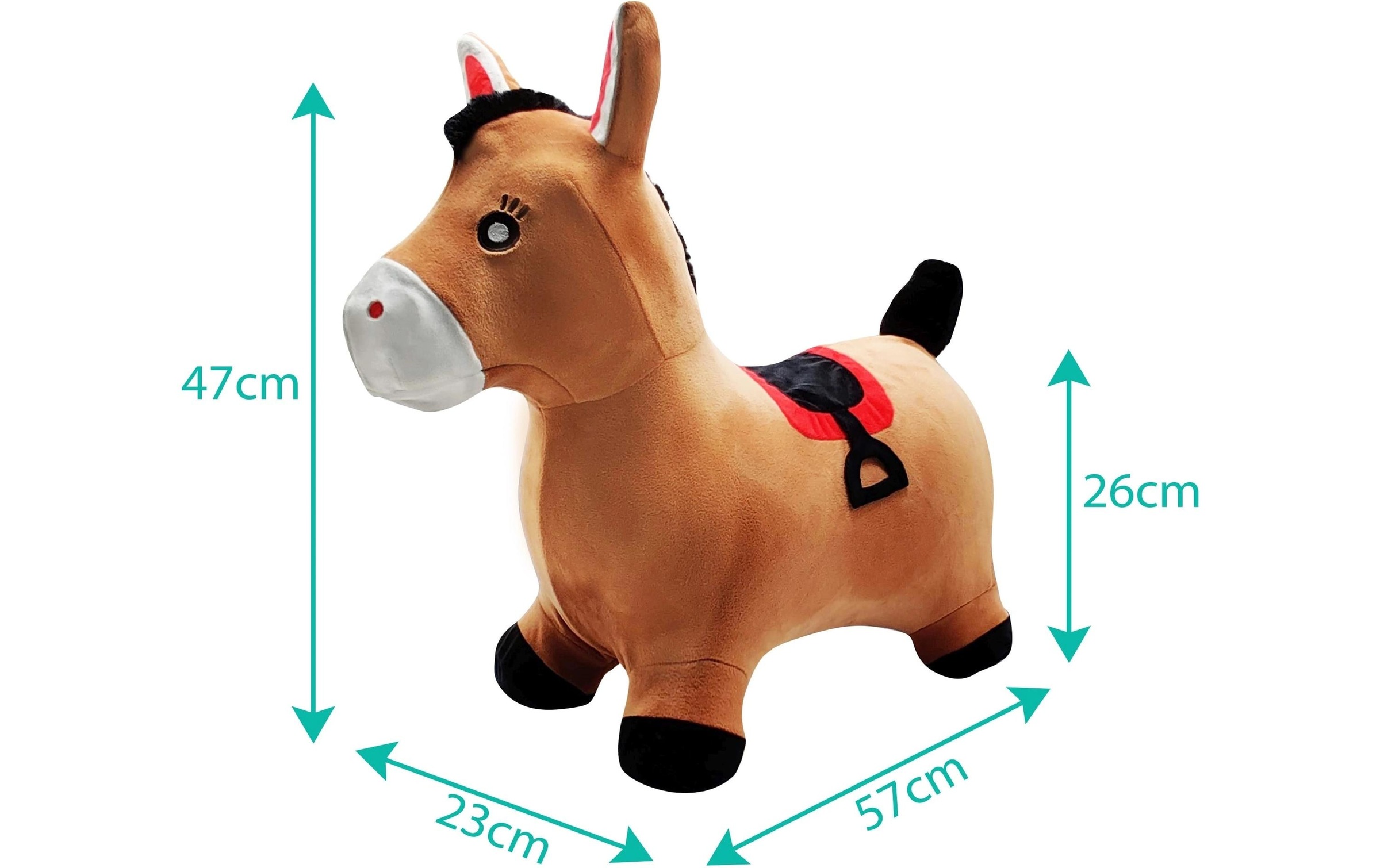 Poney Sauteur Gonflable avec housse en peluche