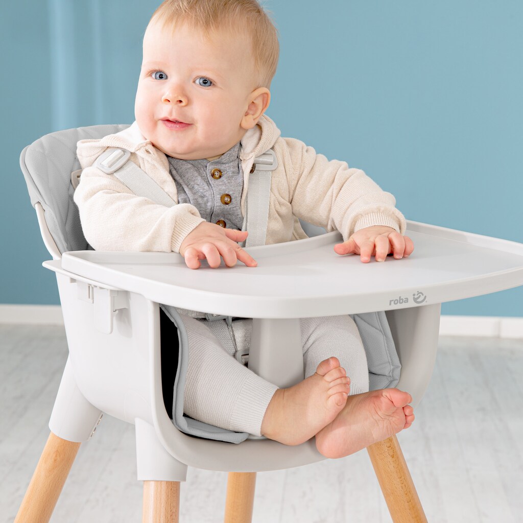 roba® Hochstuhl »Style Up Wood«, zum Kinderstuhl umbaubar