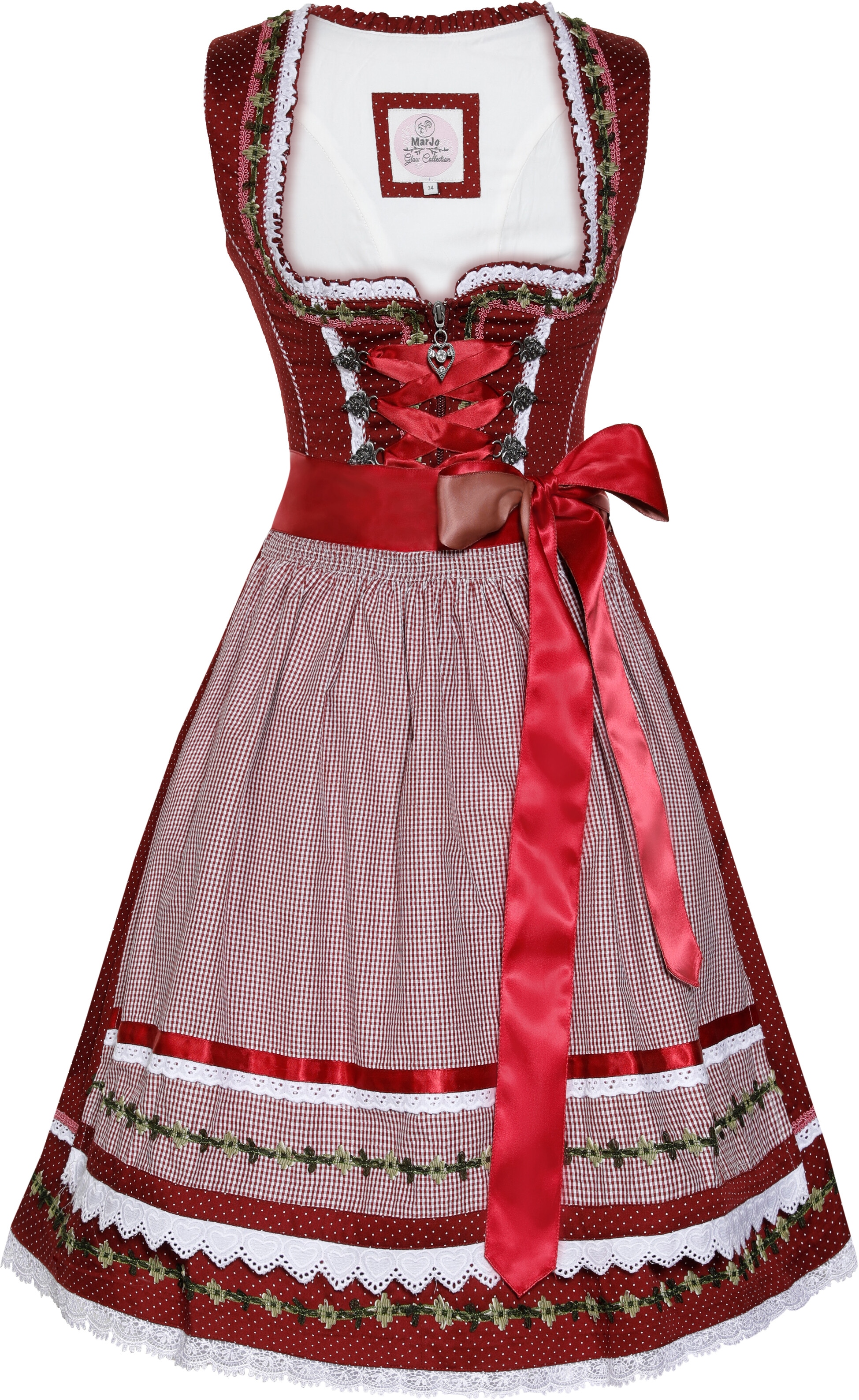 MarJo Dirndl, (2 tlg.), Damen, kurz mit Allover - Pünktchenmuster kaufen