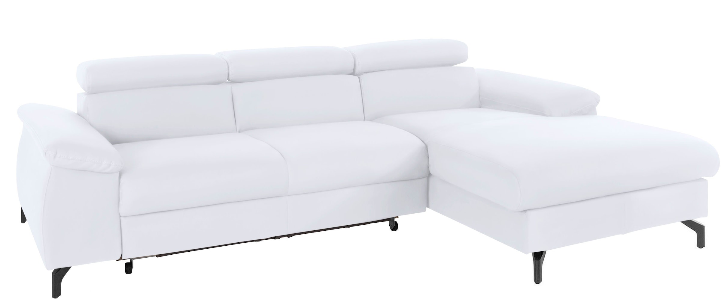 COTTA Polstergarnitur »Komaris L-Form«, (Set), Set bestehend aus: Ecksofa mit Kopfteilverstellung & Hocker