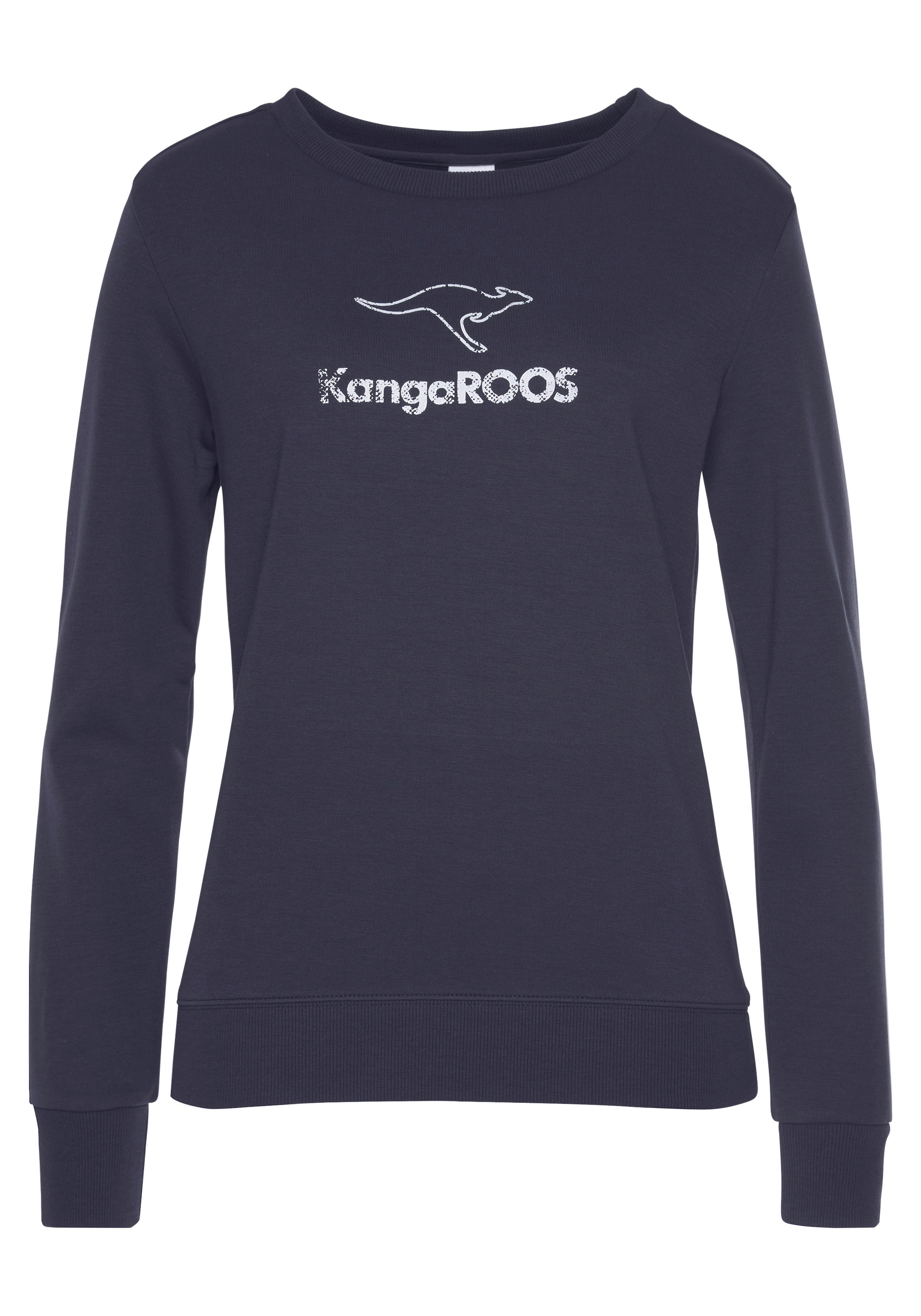 KangaROOS Sweatshirt, mit Kontrastfarbenem Logodruck, Loungeanzug