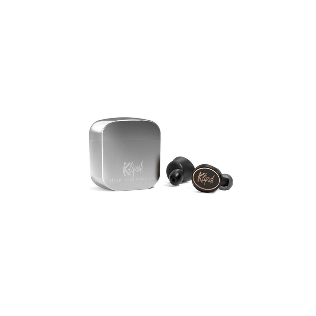 Klipsch wireless In-Ear-Kopfhörer »T5 True Wireless Silber Schwarz«, True Wireless