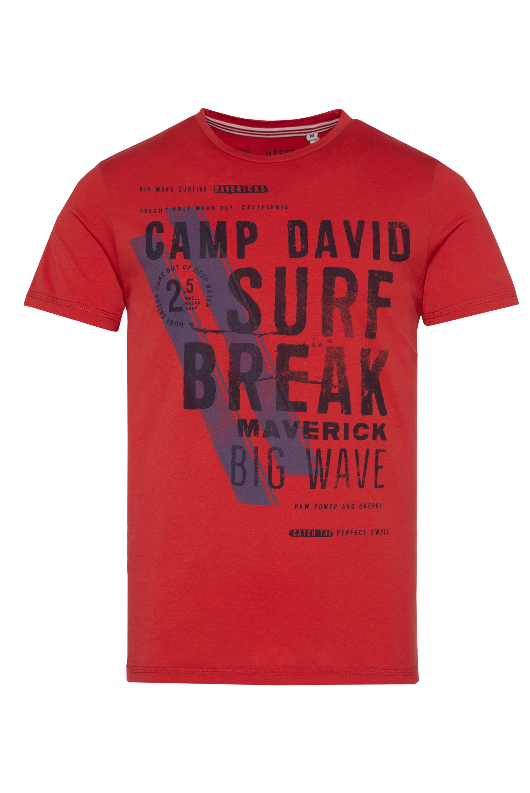 CAMP DAVID T-Shirt, in vorgewaschner Optik