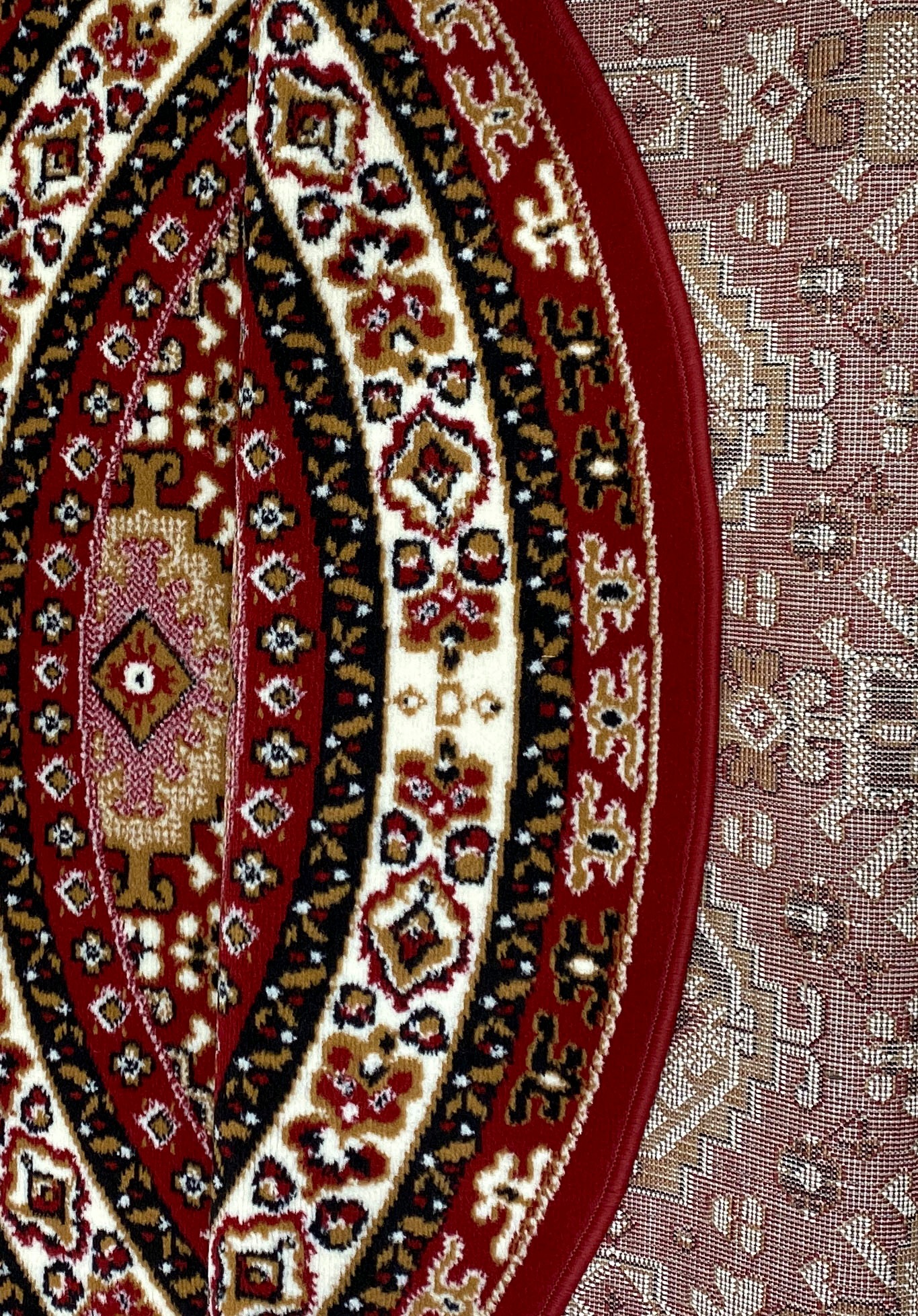 my home Teppich »Diantha«, rund, 7 mm Höhe, Orient-Optik, Teppich mit Bordüre, Kurzflor, elegant, weich