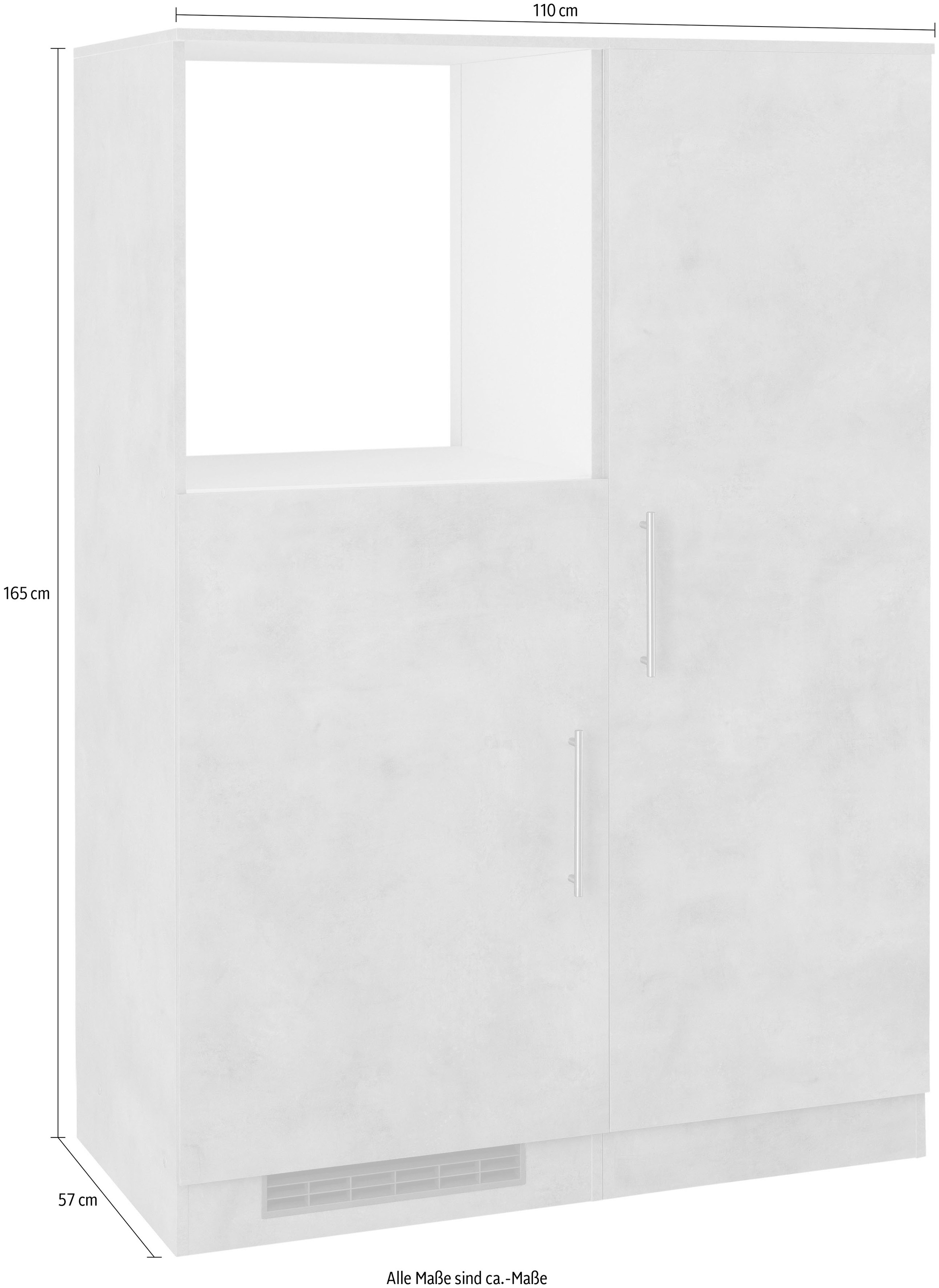 wiho Küchen Küche »"Cali"«, Back-/Kühlmodul, wahlweise mit E-Geräten, Breite 110 cm