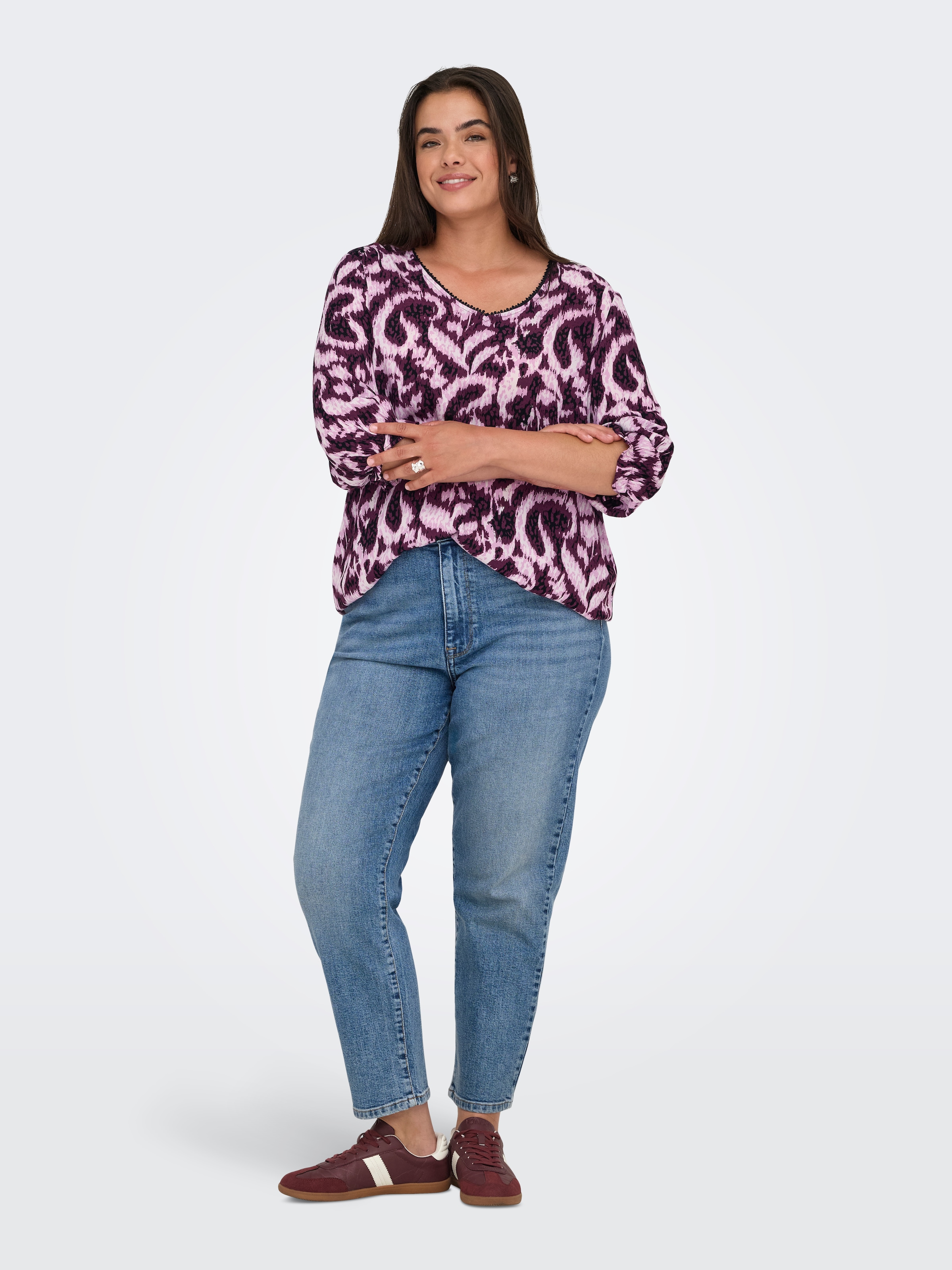 ONLY CARMAKOMA Shirtbluse »CARTYLA LIFE 3/4 BLOUSE AOP«