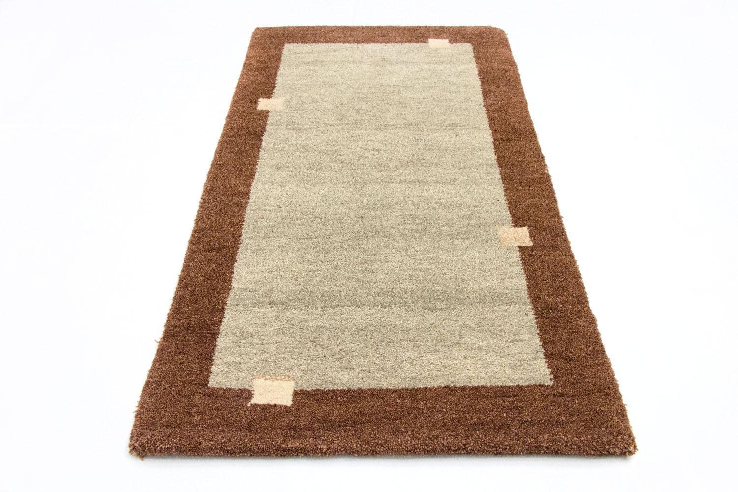 morgenland Wollteppich »Gabbeh Teppich handgeknüpft kaufen Jelmoli-Versand online grau«, | handgeknüpft rechteckig