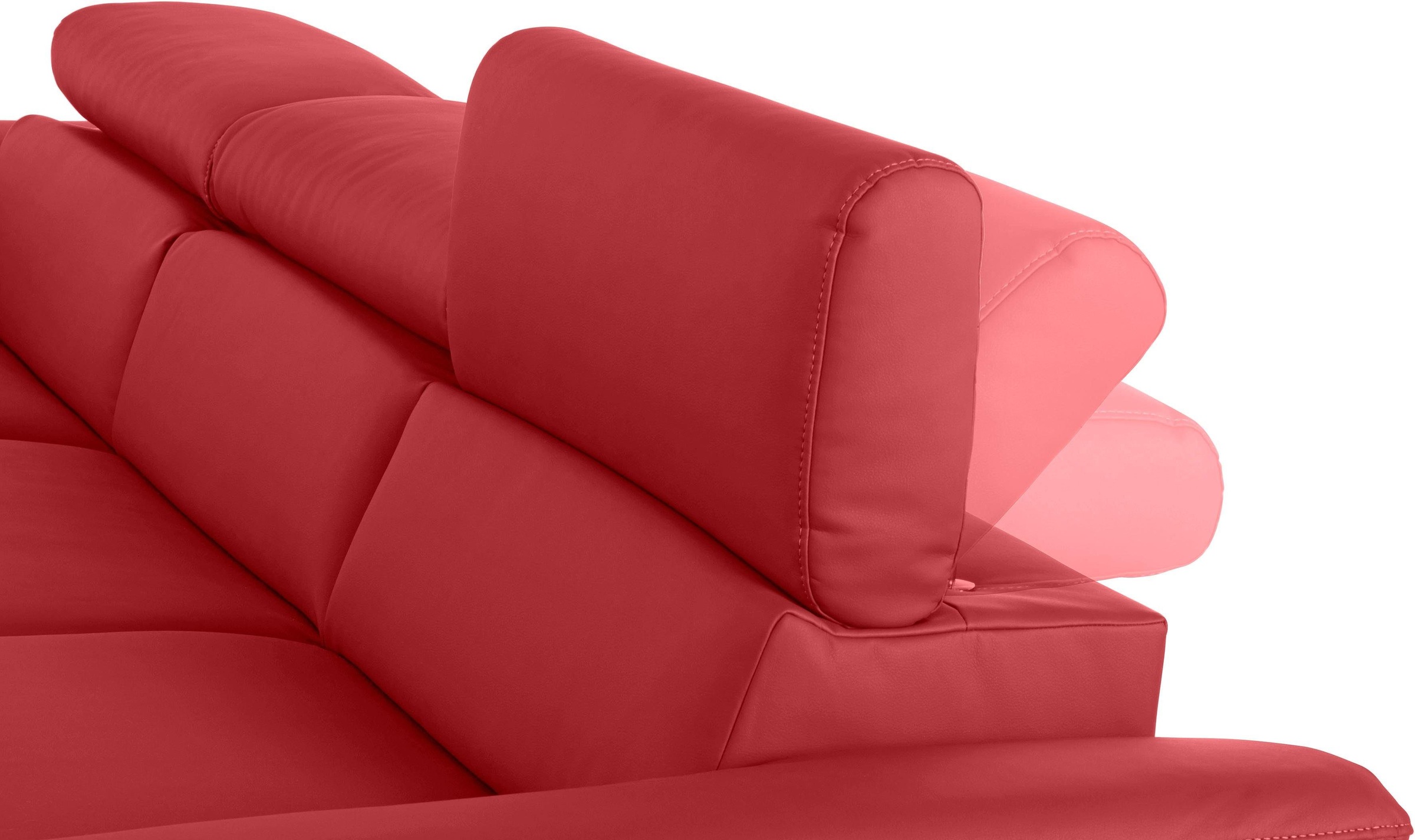 COTTA Ecksofa Komaris, Ecksofa, wahlweise mit RGB-LED-Beleuchtung und Bettfunktion/Bettkasten
