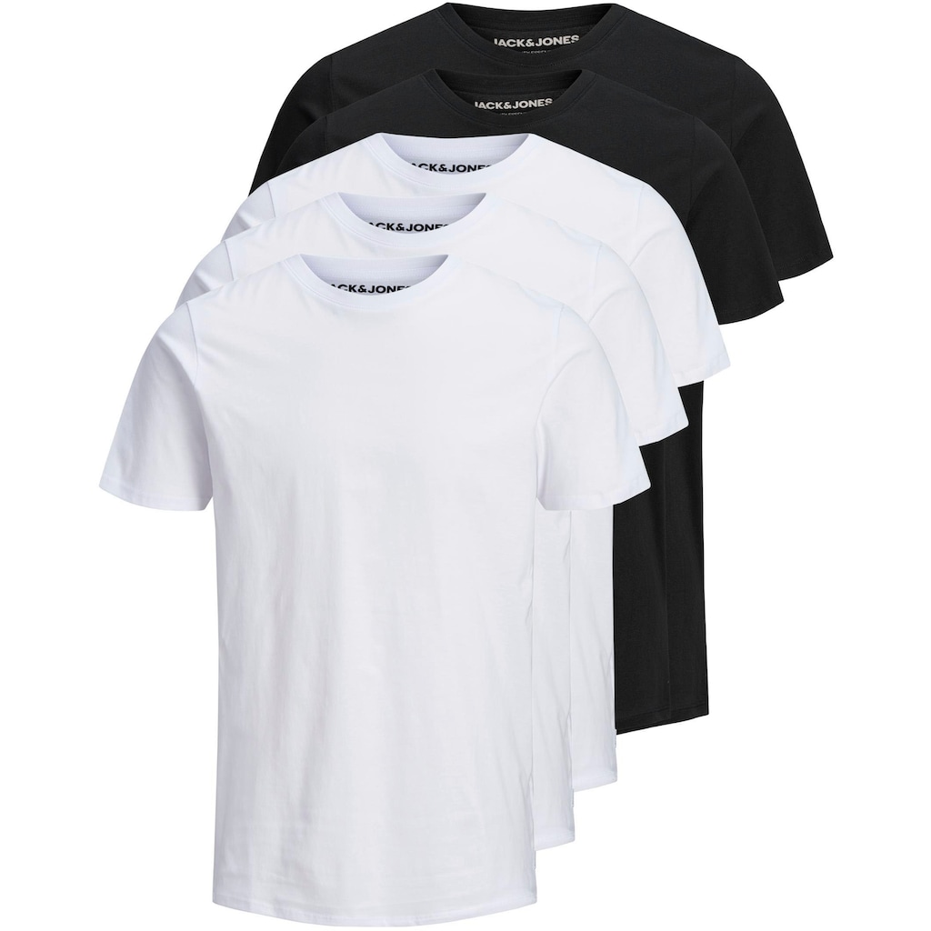 Jack & Jones T-Shirt »ORGANIC BASIC TEE«, (Packung, 5 tlg., 5er-Pack)