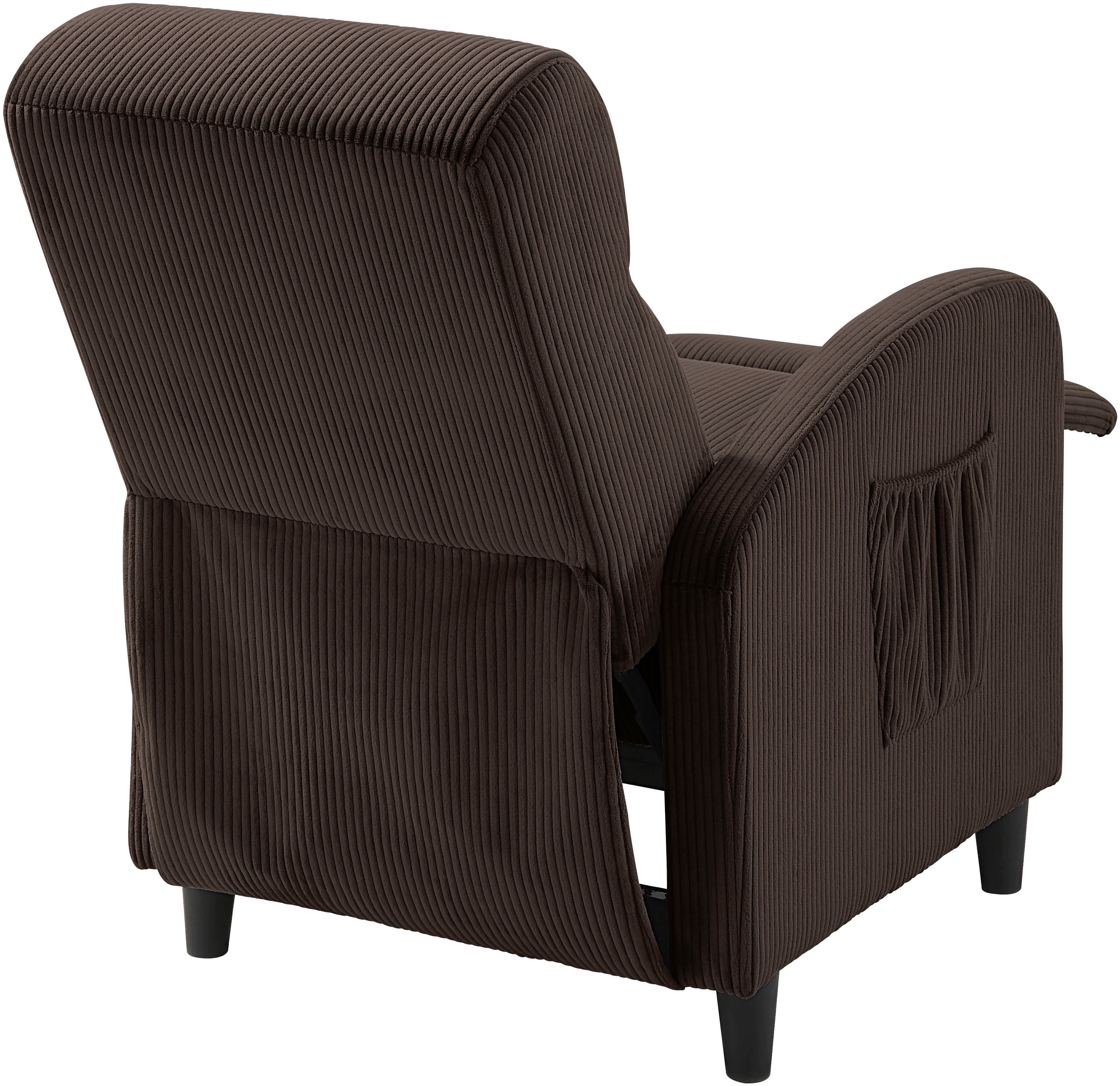 ATLANTIC home collection Relaxsessel »Tom«, mit Relaxfunktion, inklusive seitlicher Tasche, TV-Sessel mit Funktion