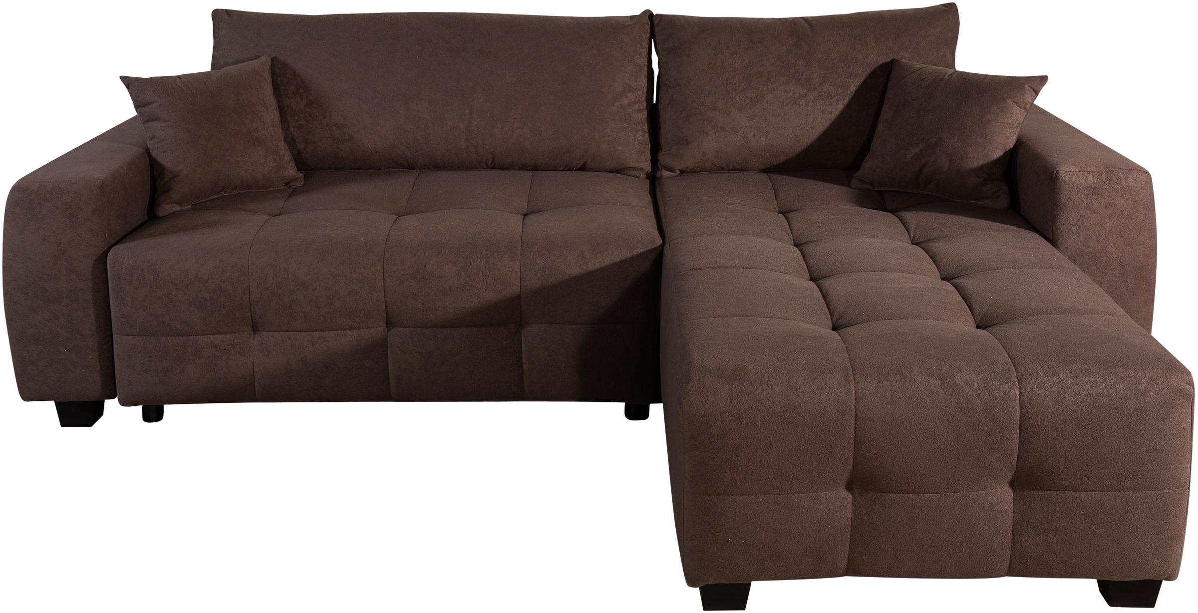 OTTO home Ecksofa "Bella Couch L-Form, B: 234 cm, Zierkissen inklusive" optional Schlaffunktion & Bettkasten, Wohnkomfort