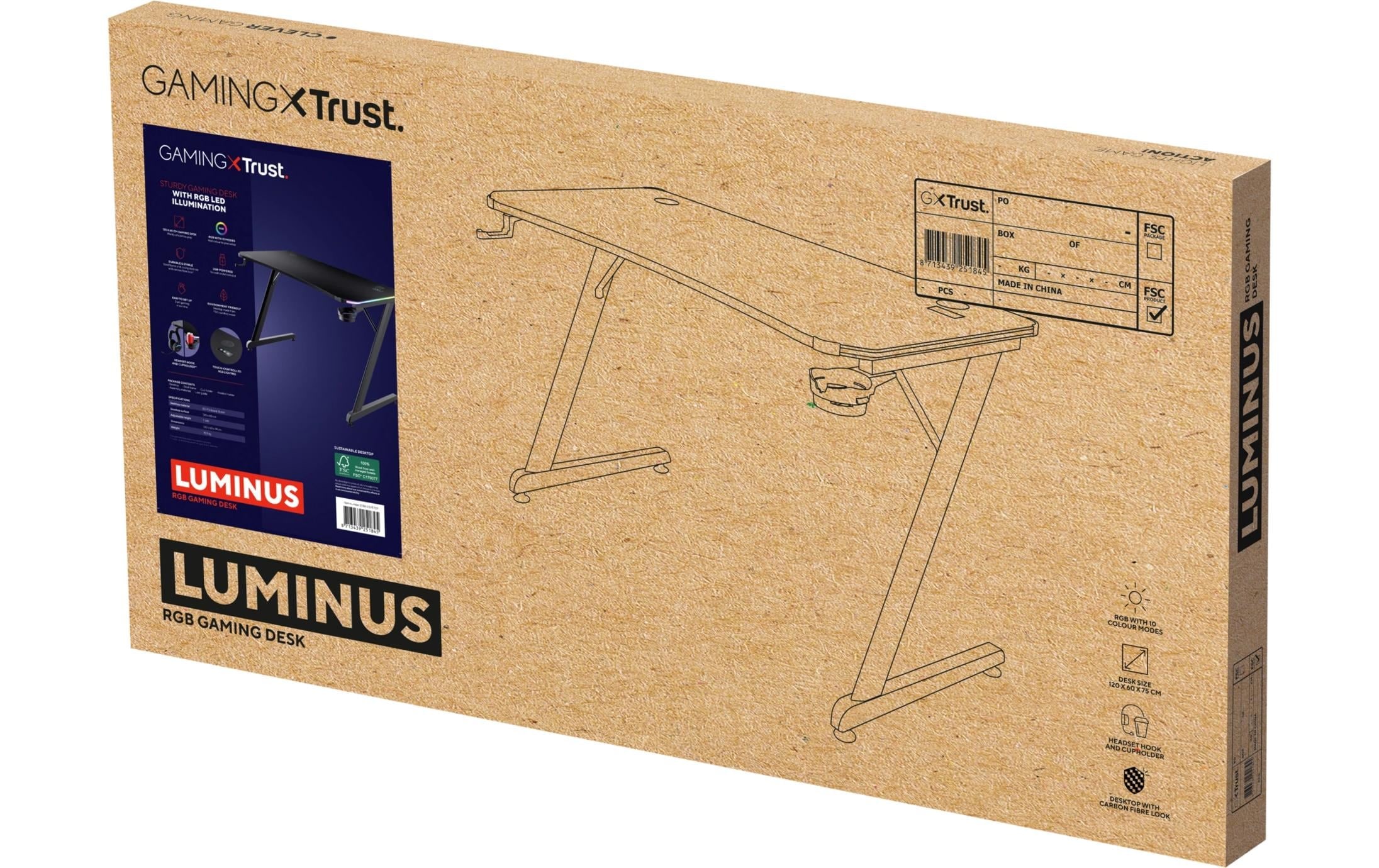 Trust Gamingtisch »GXT 709 Luminus RGB«