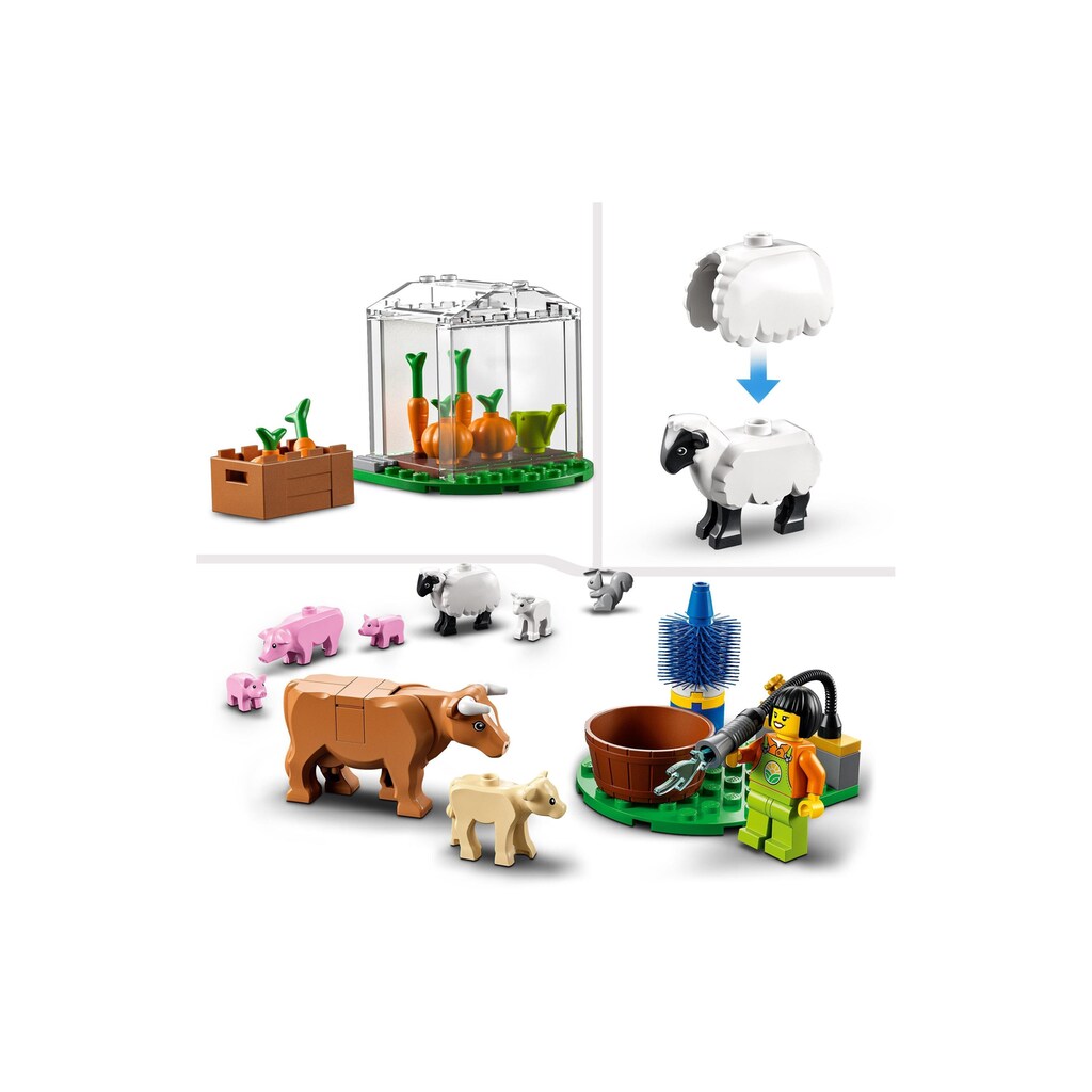 LEGO® Konstruktionsspielsteine »LEGO City Bauernhof mit Tieren«, (230 St.)