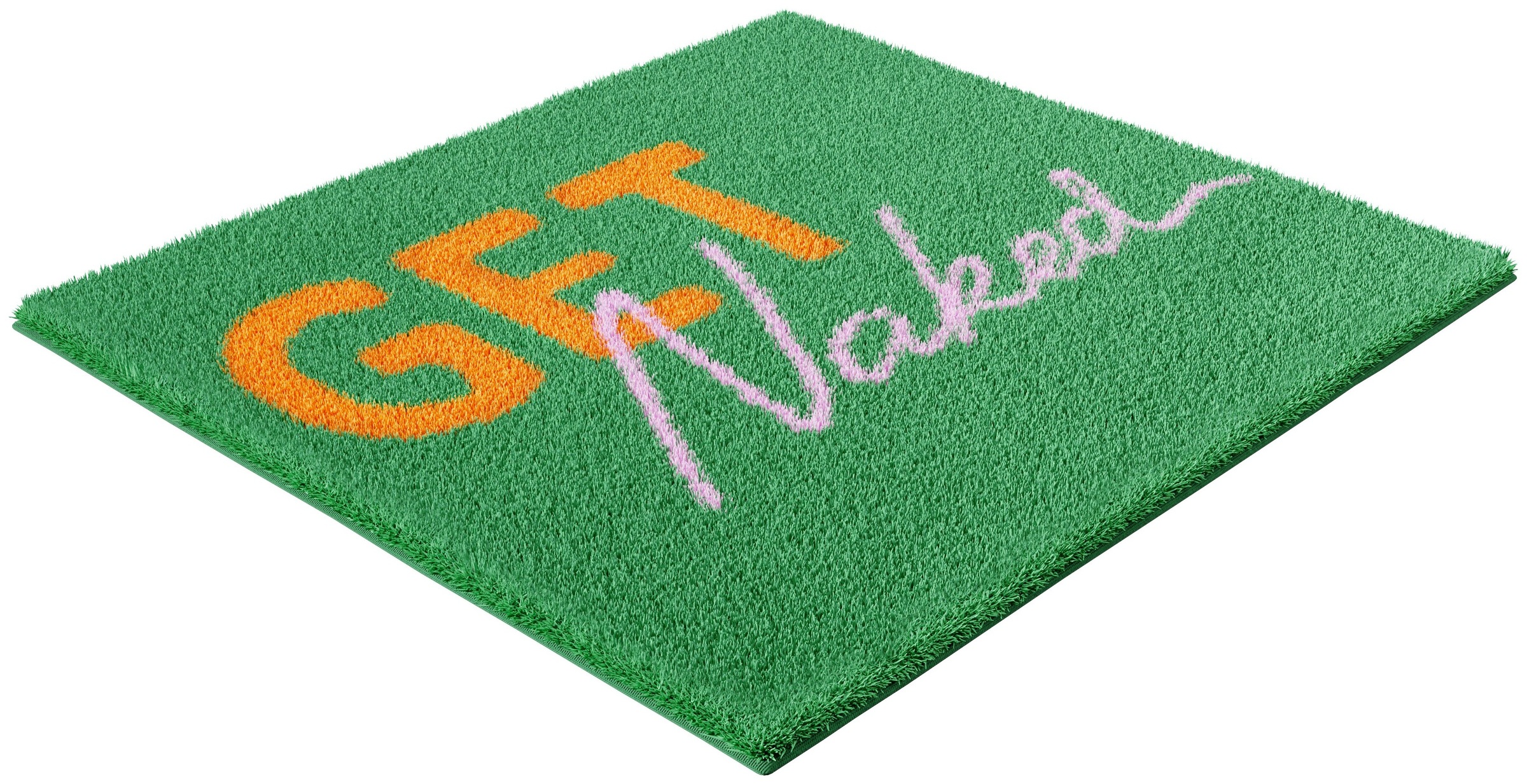 OTTO home Badematte "Get Naked, modern, Badvorleger, Badezimmer Teppich" Höhe 20 mm rutschhemmend beschichtet schnell trocknend Badteppich, mit Schriftzug, 2 Varianten, rechteckig