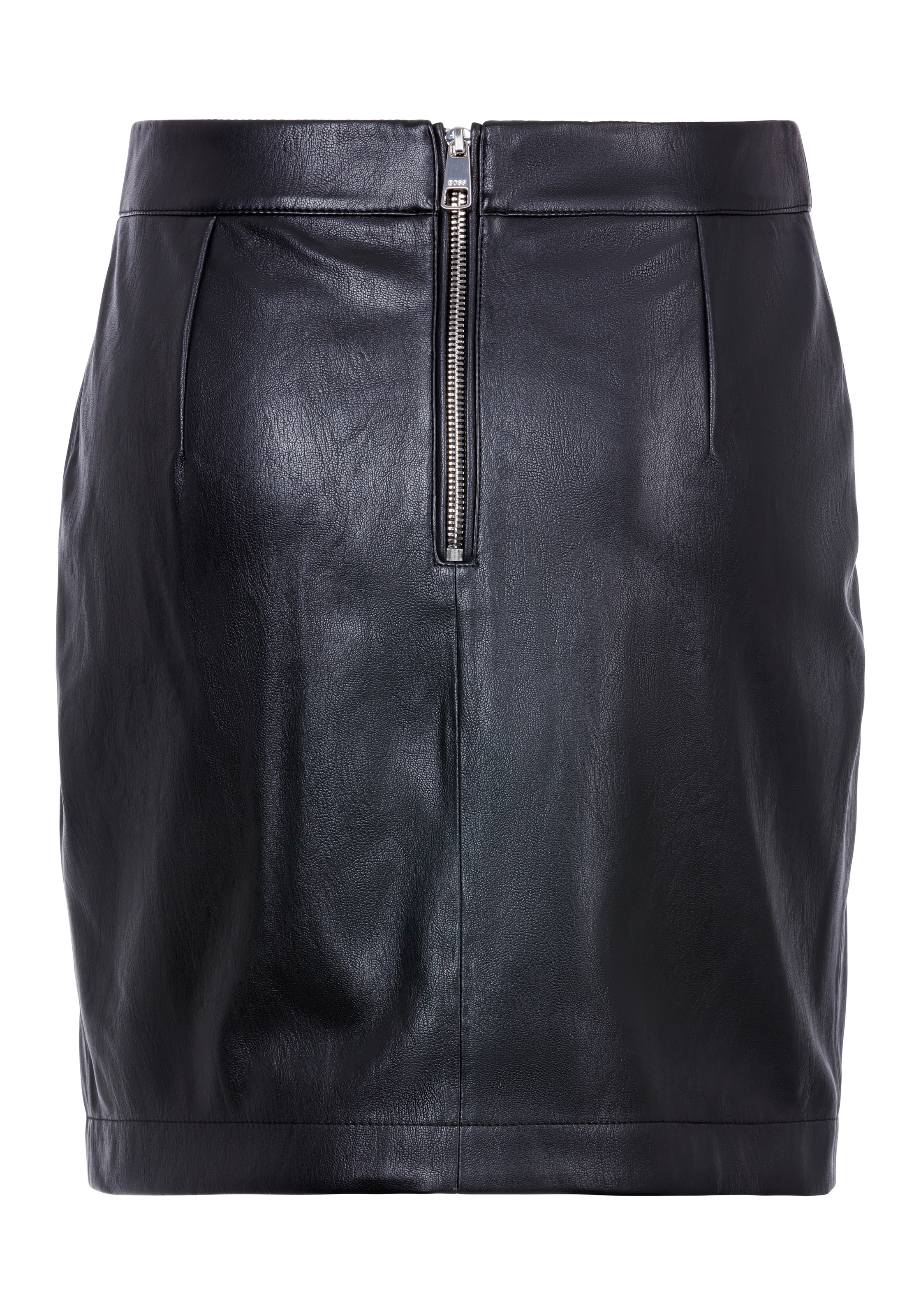 BOSS ORANGE Lederimitatrock »Vancesca Premium Damenmode«, mit Reissverschluss