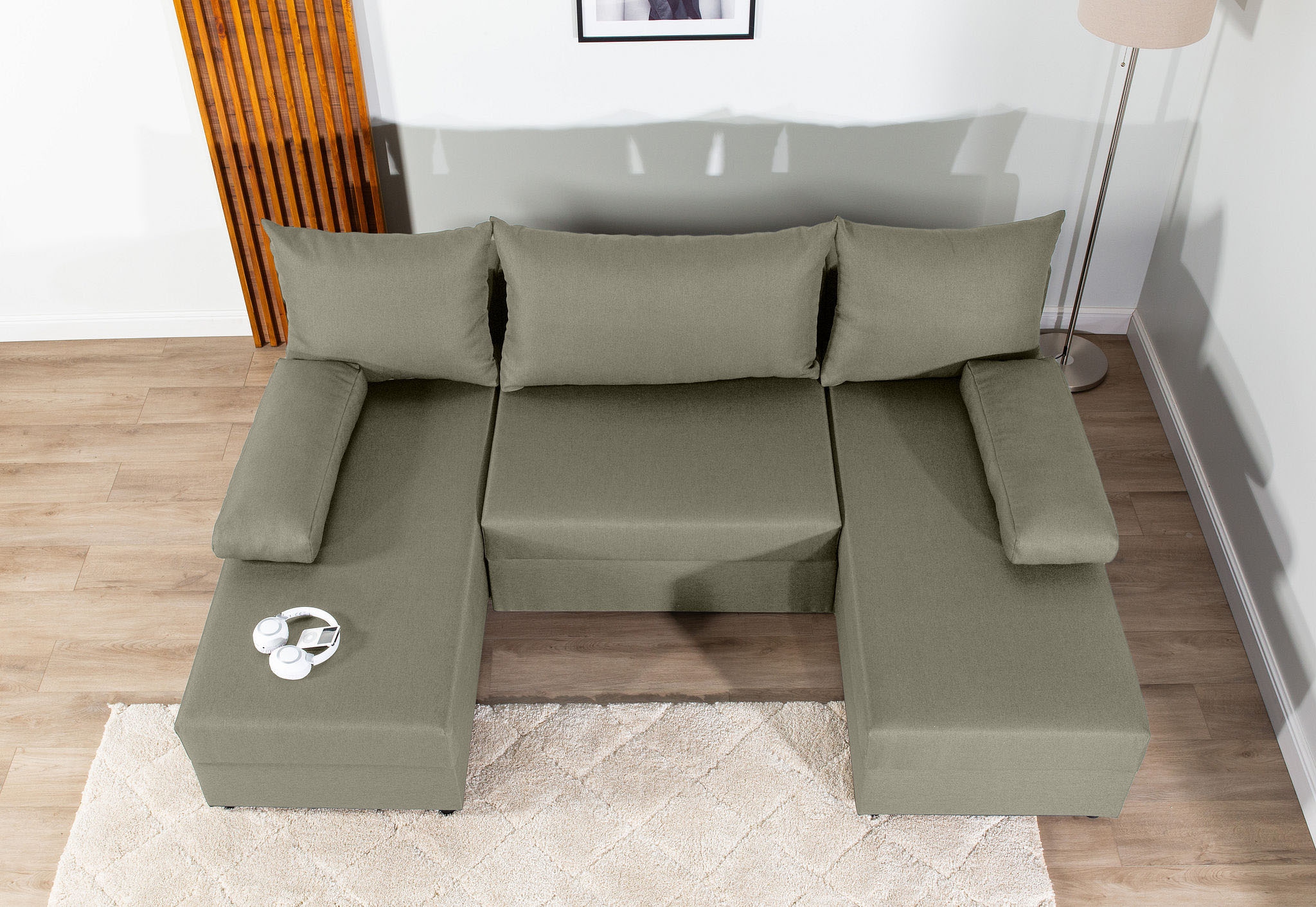COLLECTION AB Wohnlandschaft »Pico U-Form«, Wohnlandschaft,2 X Ottomane,Polyätherschaum Polsterung