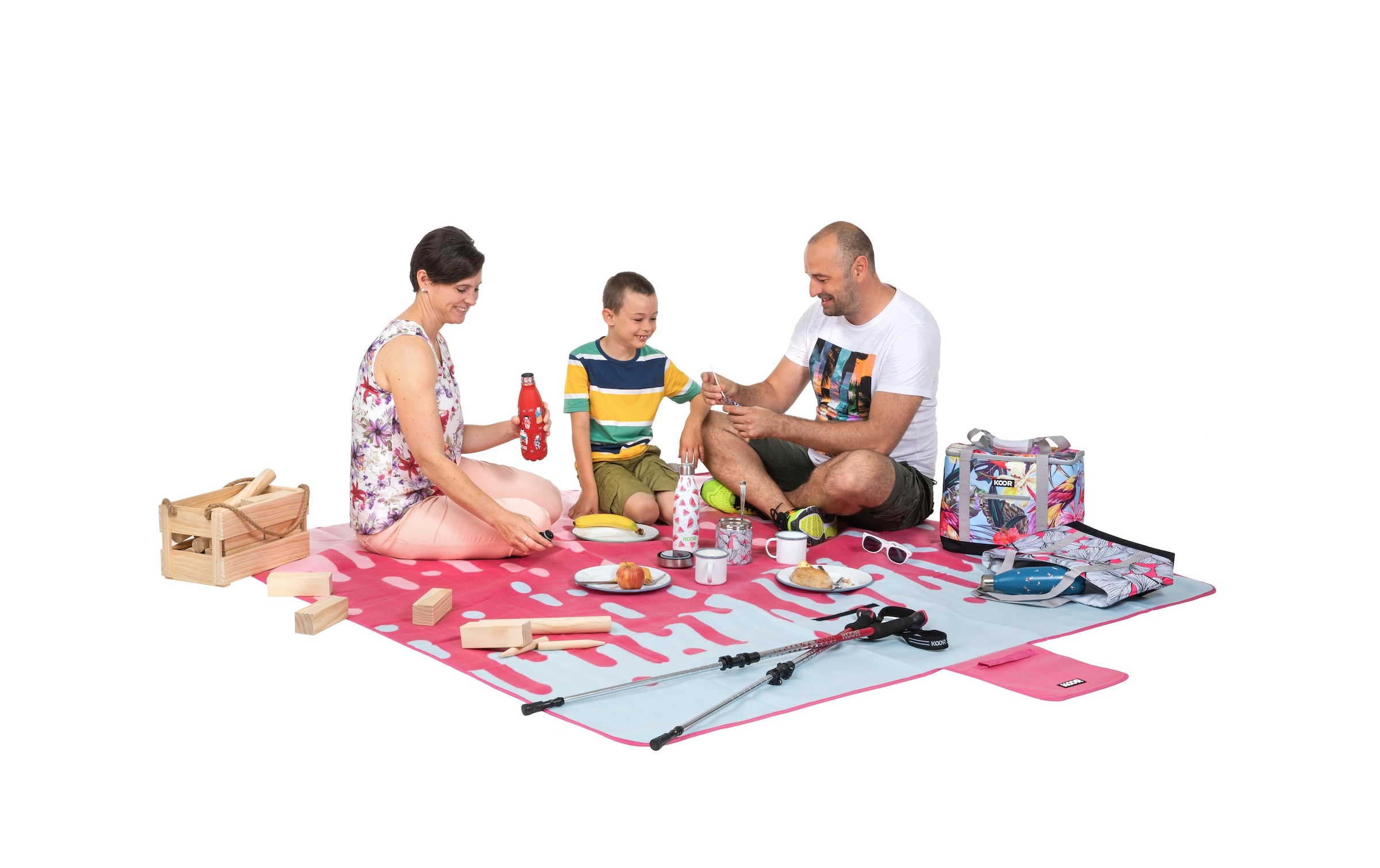 KOOR Picknickdecke »Gelato-Pink«