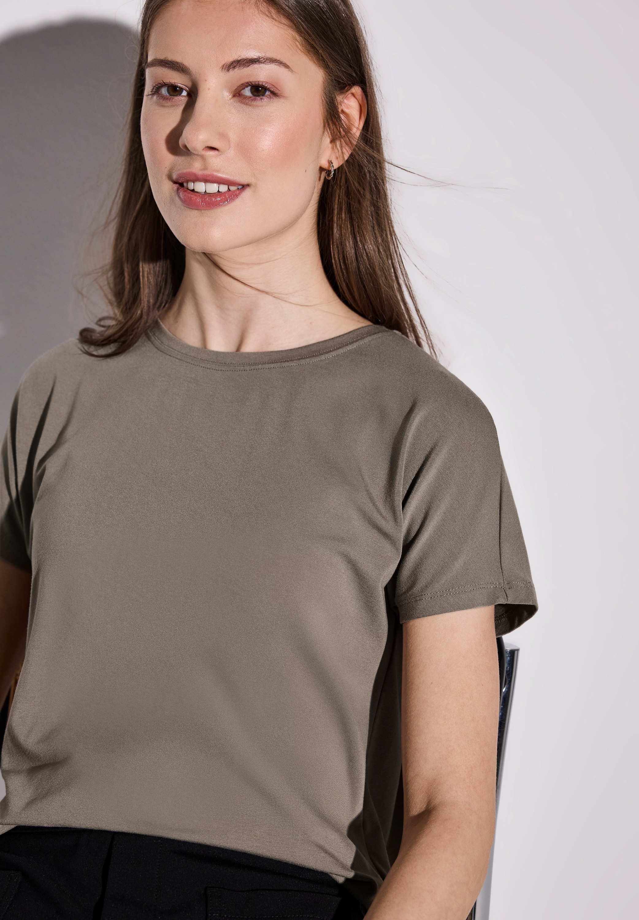 STREET ONE Shirttop »Style Crista«, mit hängenden Schultern